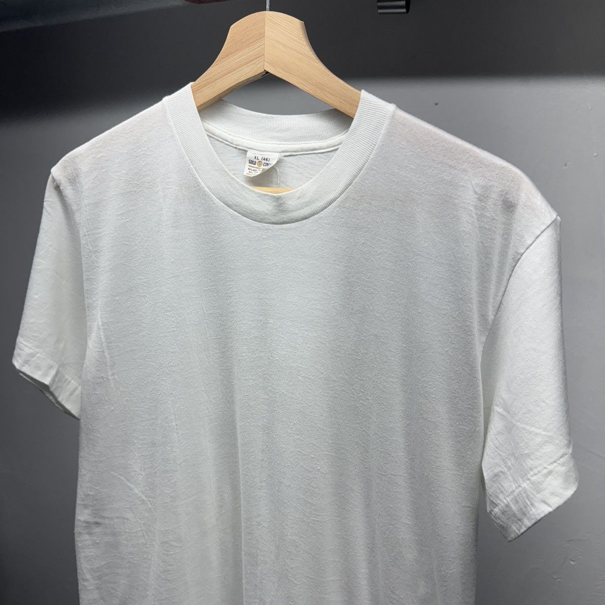 Vintage 80s Paper Thin Blank White Shirt USA ERD Grunge Size US XL / EU 56 / 4 - 2 Thumbnail