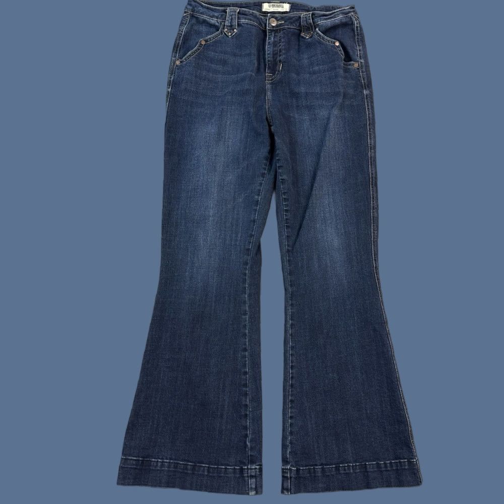 Vintage Rock & Roll Denim Jeans Women’s 33x34 33x33 Flare High Rise Trouser Rivet Detail Size 24" / US 00 / IT 34 - 1 Thumbnail