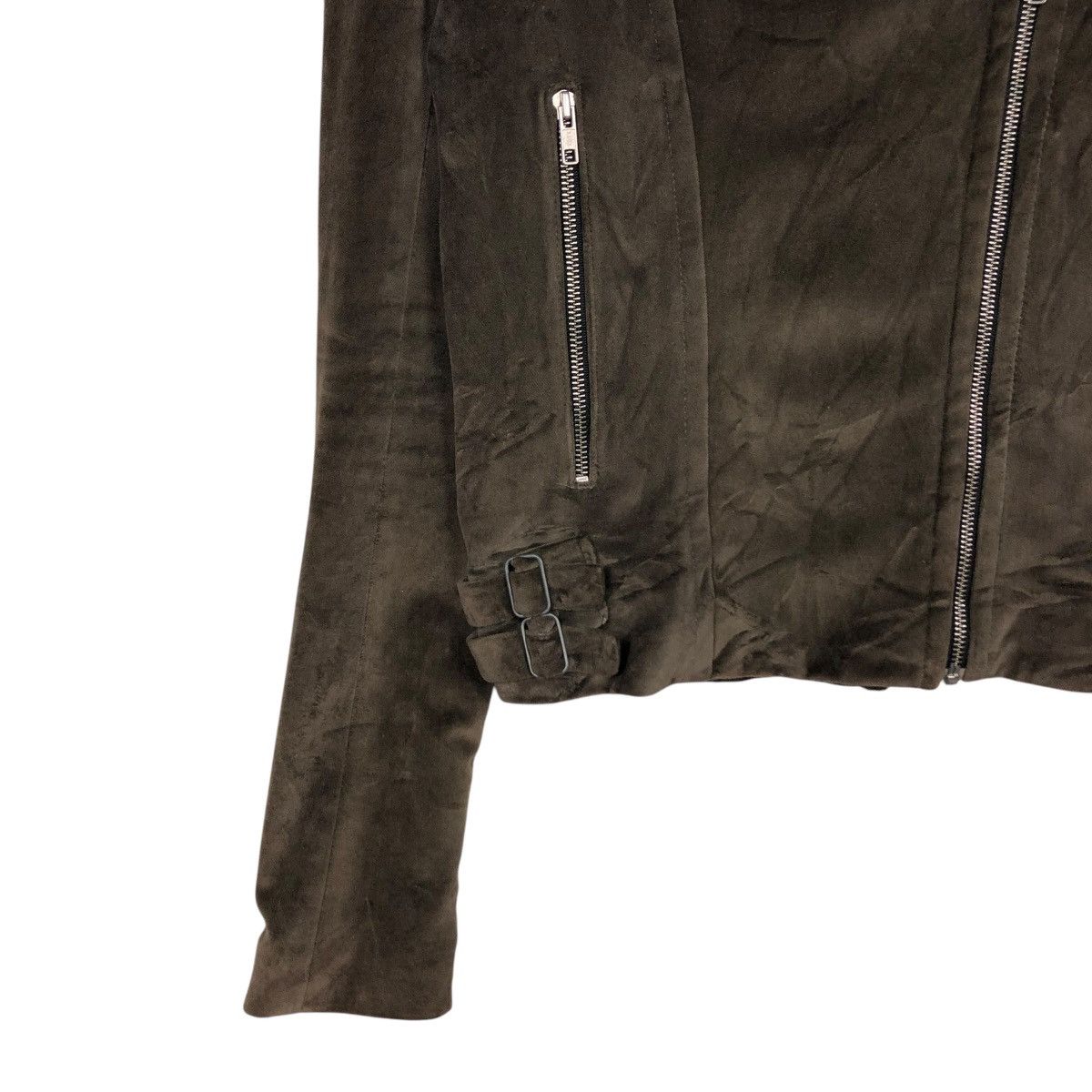 Haider Ackermann 🔥RICH BROWN CROPPED CHORE BIKER JACKET DOUBLE COLLAR Size US S / EU 44-46 / 1 - 8 Thumbnail