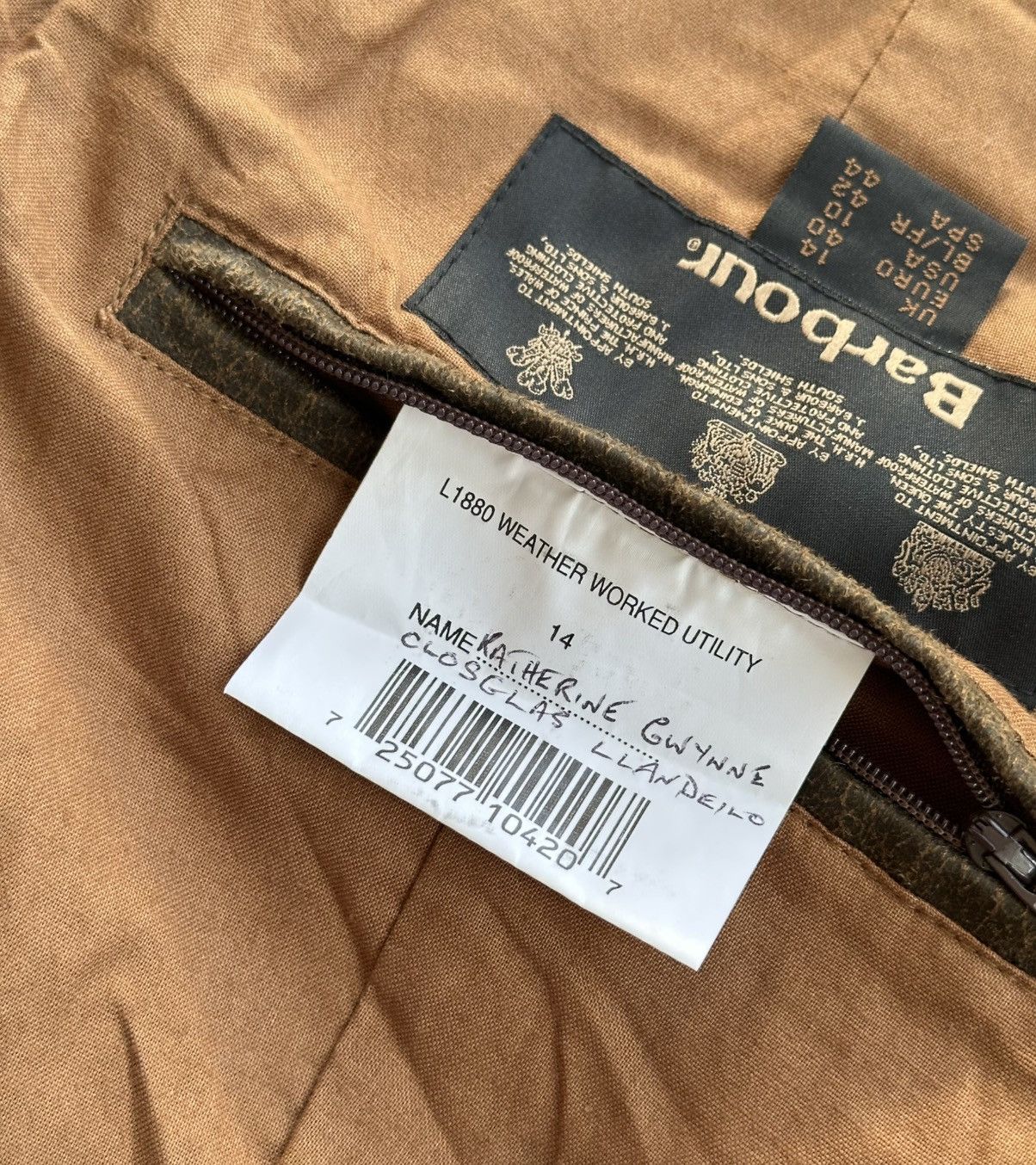 Barbour BARBOUR Weather Worked Utility Waterproof Jacket Size UK 14 Size M / US 6-8 / IT 42-44 - 12 Thumbnail