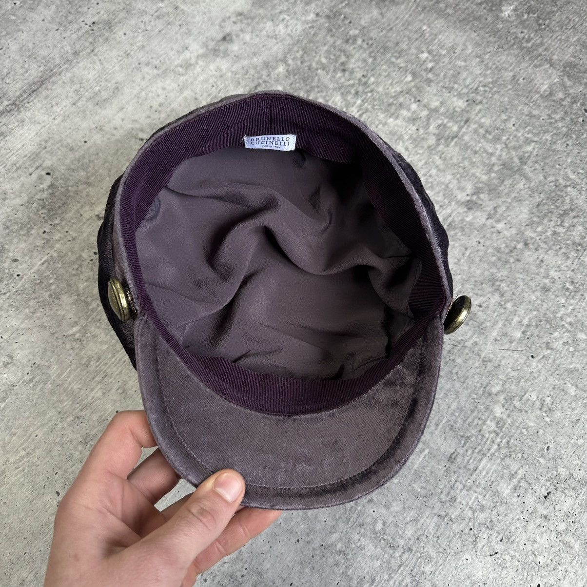 Brunello Cucinelli Brunello Cucinelli Velvet Shimmer Newsboy Hat Purple Women’s Size ONE SIZE - 9 Thumbnail