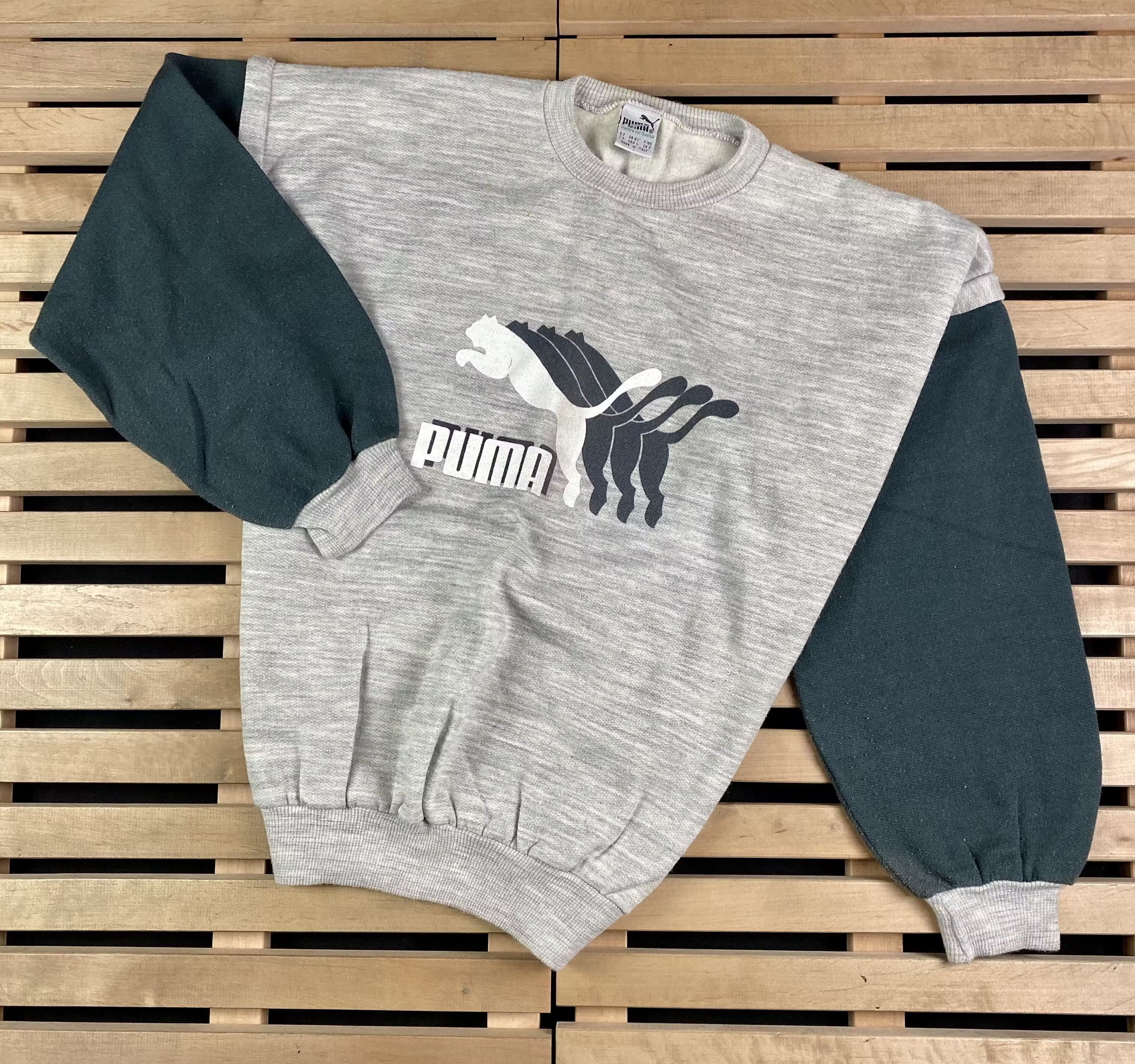 Puma × Vintage Mens Sweatshirt Puma Vintage Big Logo Size L Size US L / EU 52-54 / 3 - 1 Thumbnail