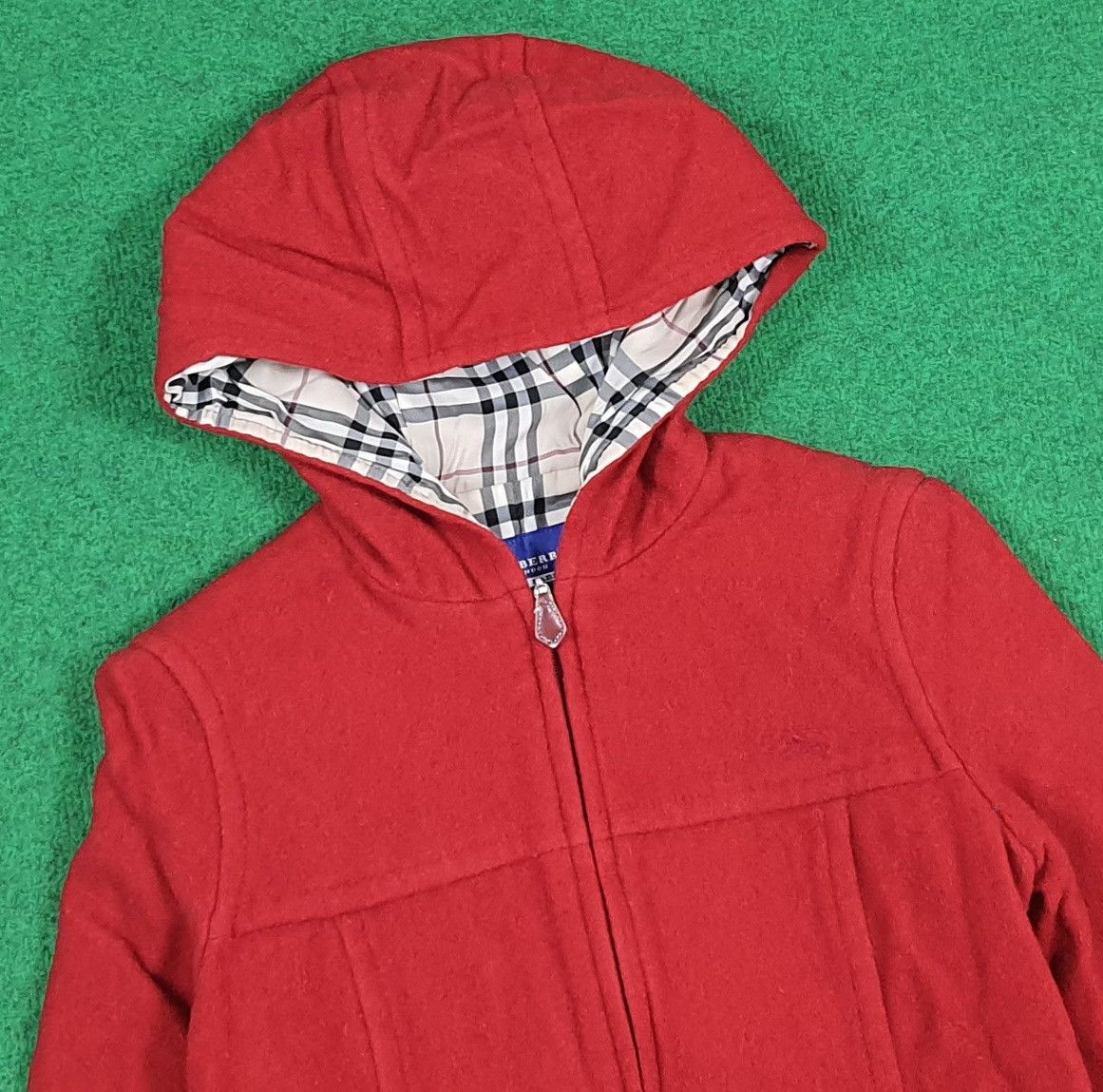 Burberry Burberry London Blue Label Red Wool Hoodie Jacket C298N12 Size XS / US 0-2 / IT 36-38 - 2 Thumbnail