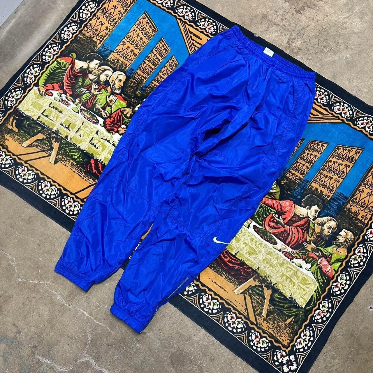 Nike Nike blue track pants size medium baggy nylon y2k sportswear Size US 32 / EU 48 - 3 Thumbnail