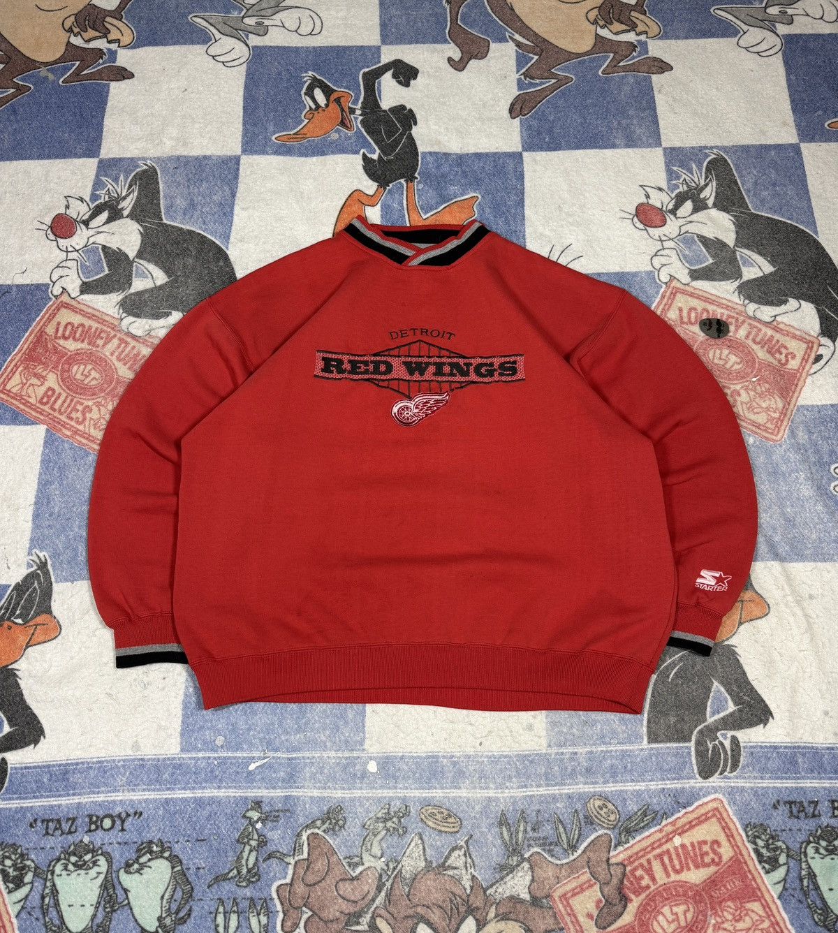 Starter Vintage Detroit red wings sweatshirt Size US XL / EU 56 / 4 - 1 Thumbnail