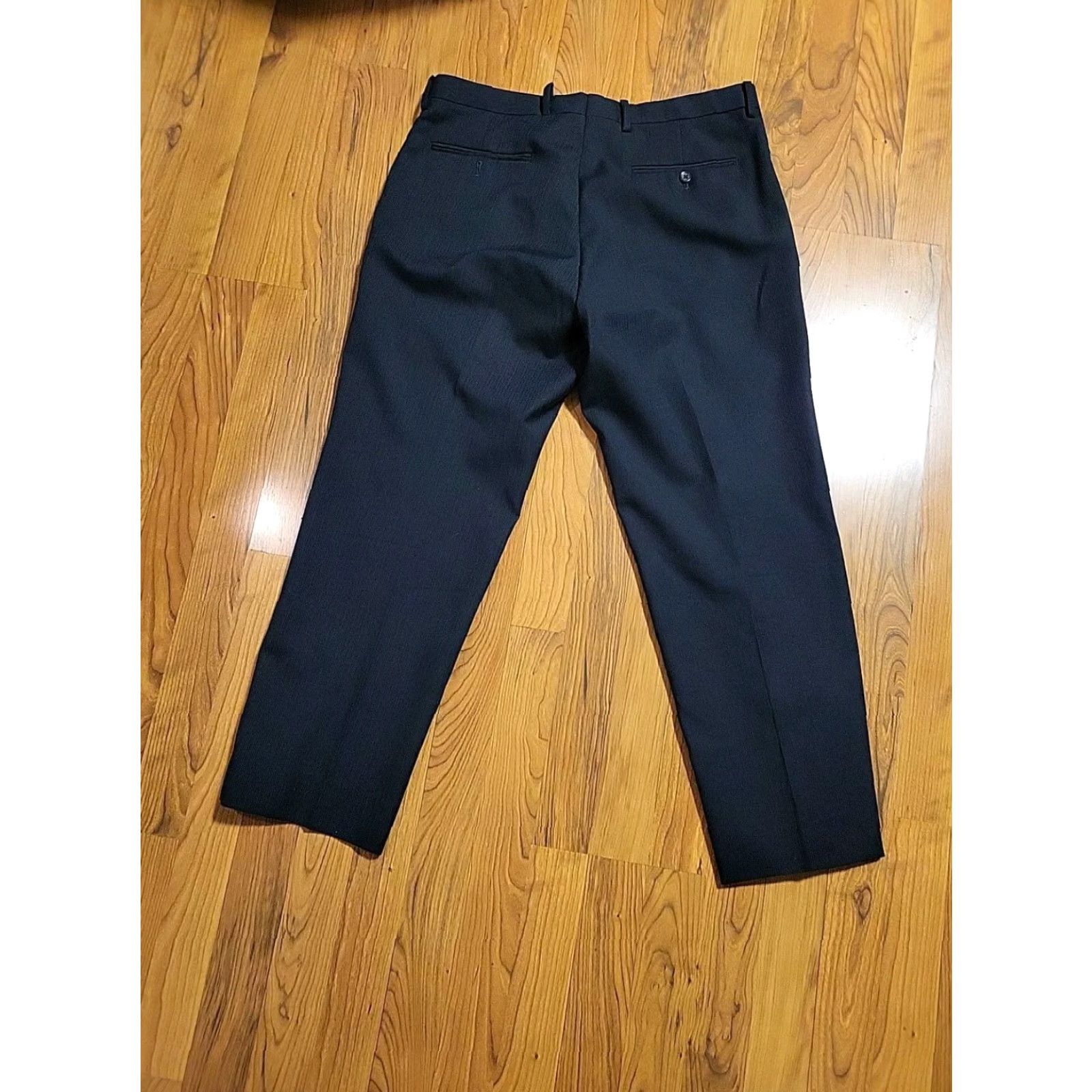 Alfani Alfani Black Wool Dress Pants Slim Front Flat Front Mens 34x30 Slimming Size US 34 / EU 50 - 6 Thumbnail