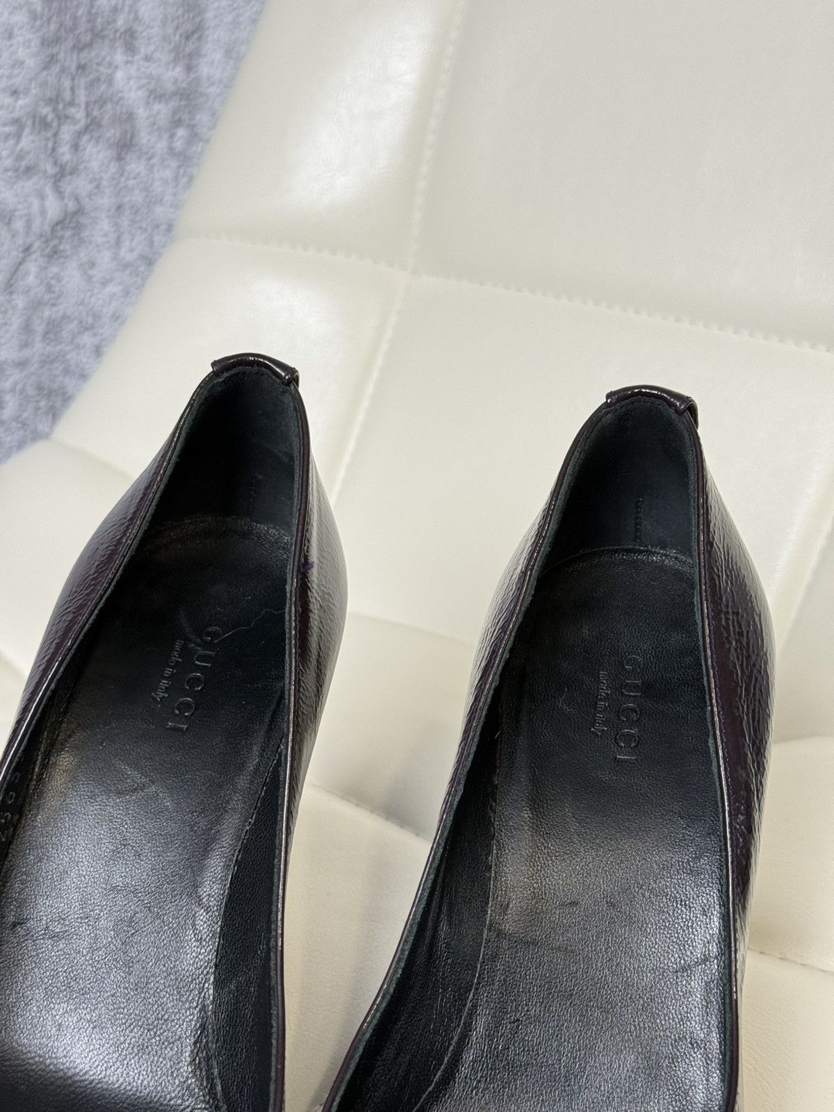 Gucci Gucci Patent Leather Wedge Heels Pumps Purple Shoes sz 36.5 Size US 6.5 / IT 36.5 - 19 Thumbnail