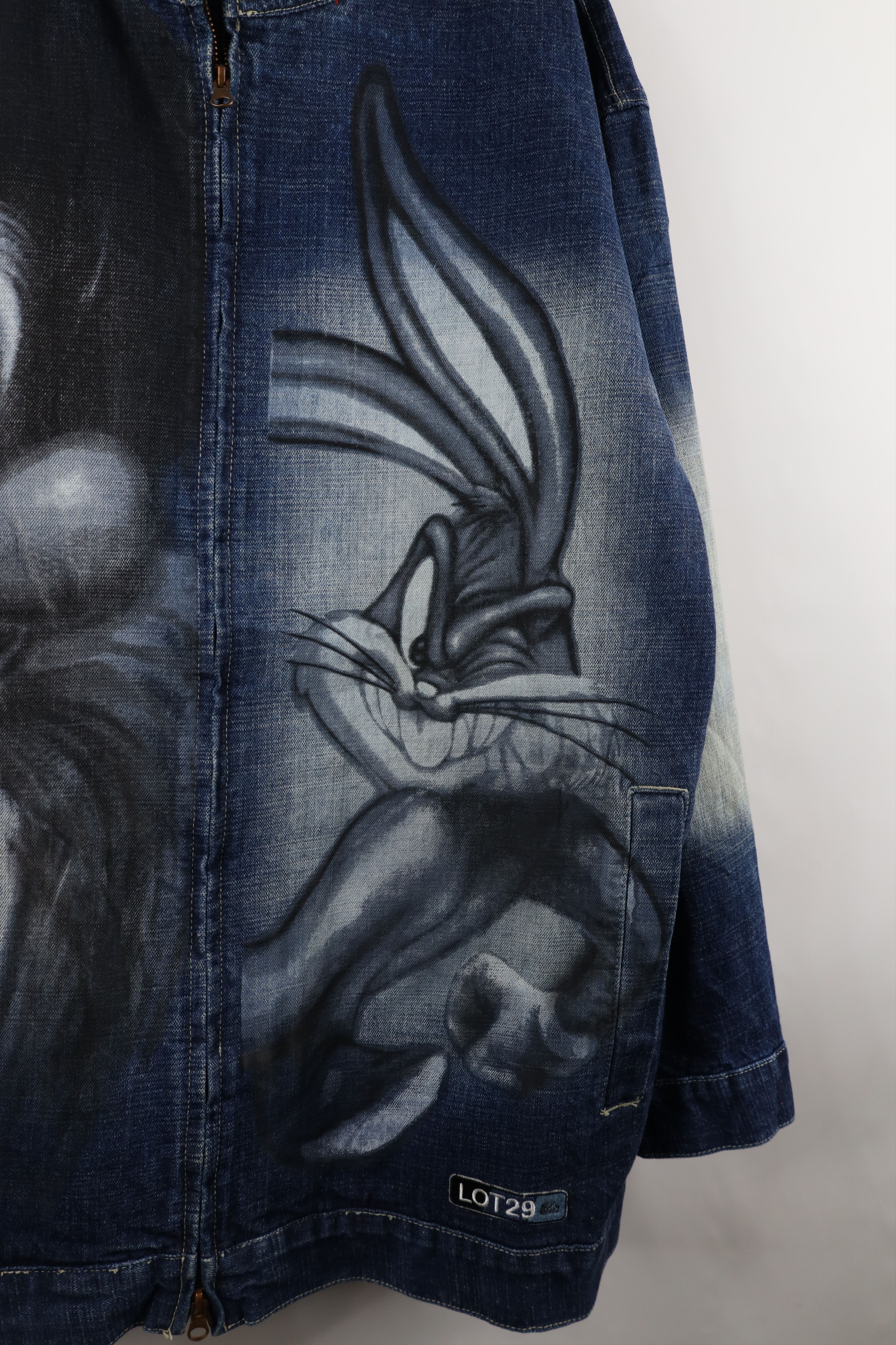 Vintage Vintage 90s Lot 29 Looney Tunes Bugs Bunny Denim Jean Jacket Size US XXL / EU 58 / 5 - 6 Thumbnail