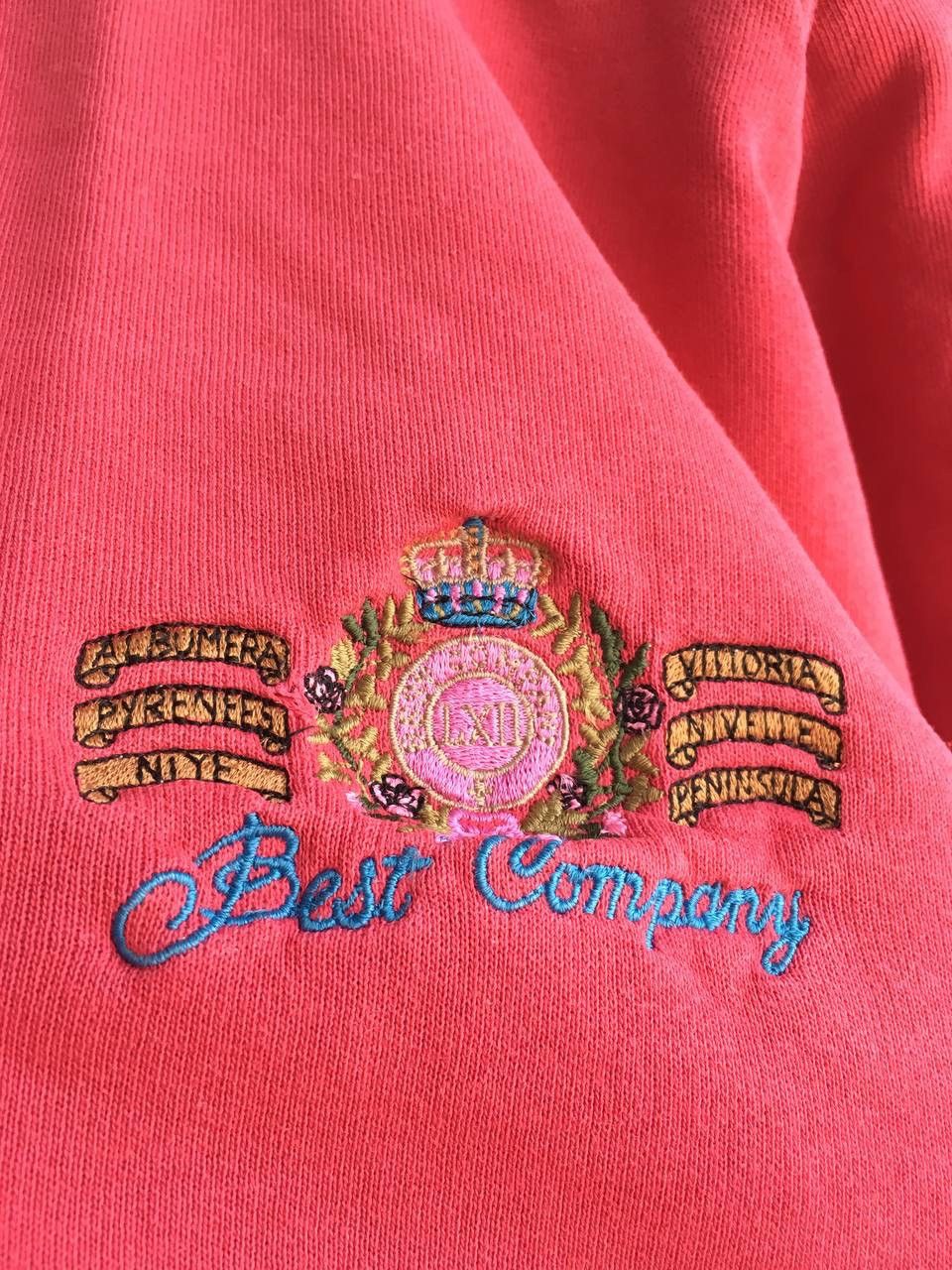 Vintage Best Company Red Basic Cotton Sweatshirt