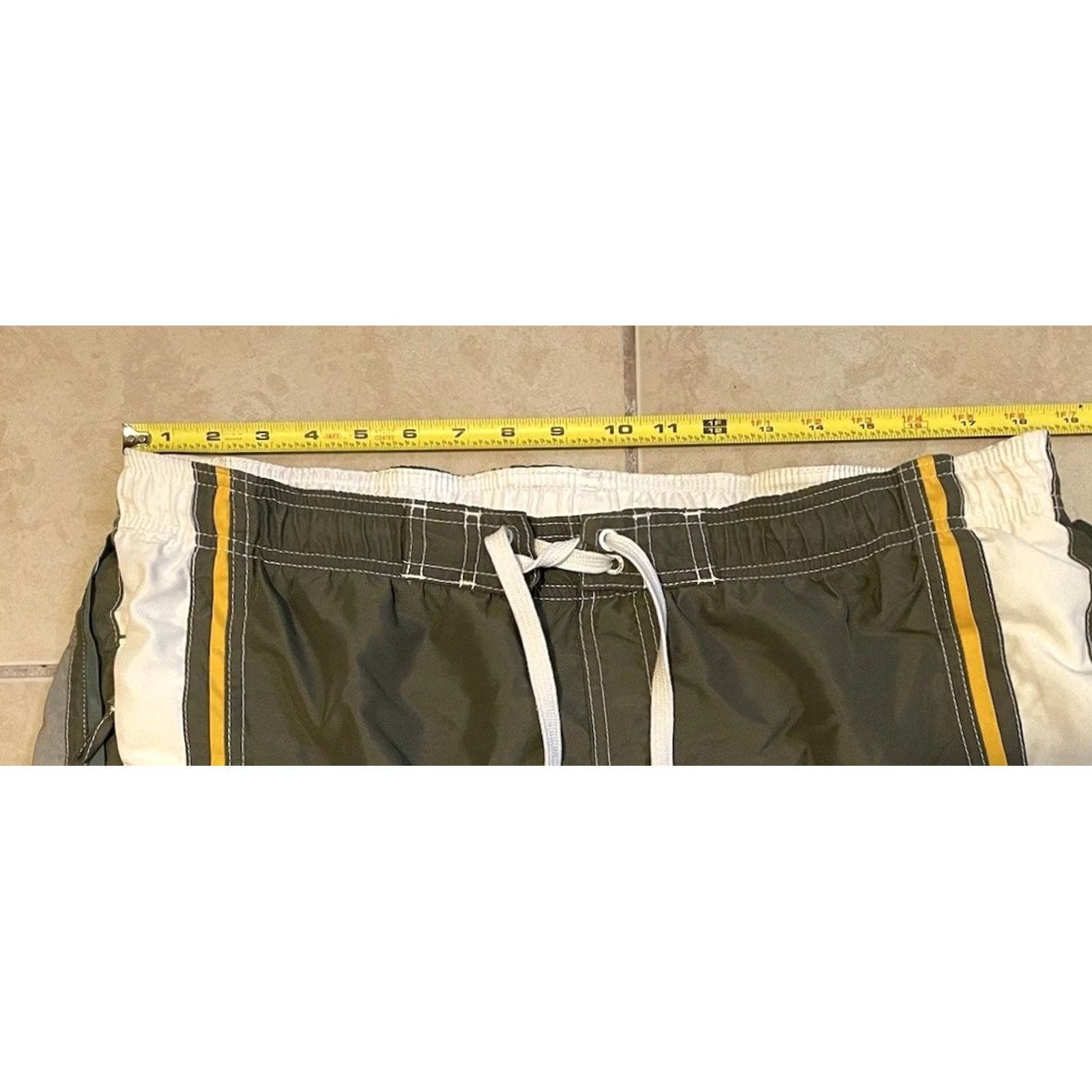 Quiksilver VINTAGE Ocean Pacific Board Shorts XL Men's Green Striped 90s Retro Surf Trunks Ocean USA Size US 36 / EU 52 - 7 Thumbnail