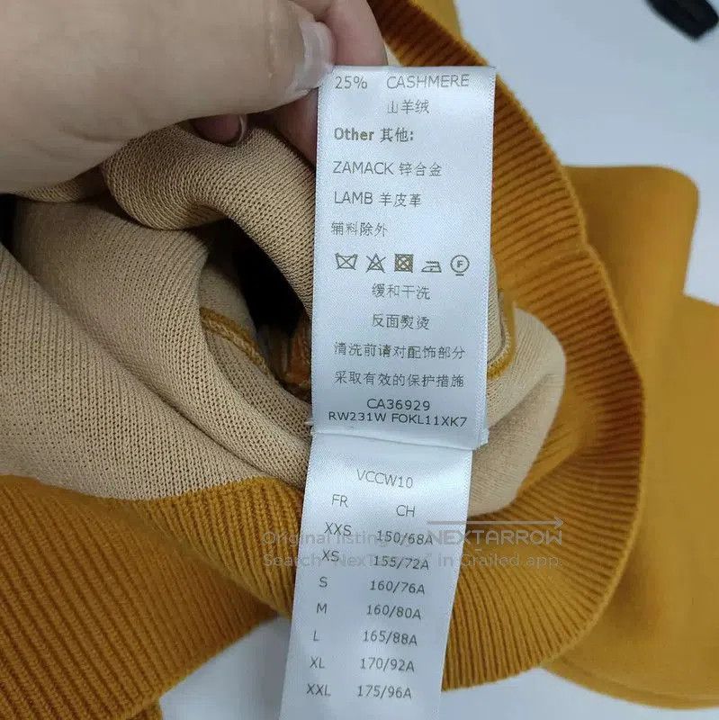 Louis Vuitton Louis Vuitton Women's Yellow Wool Knit Sweater . Size S / US 4 / IT 40 - 4 Thumbnail