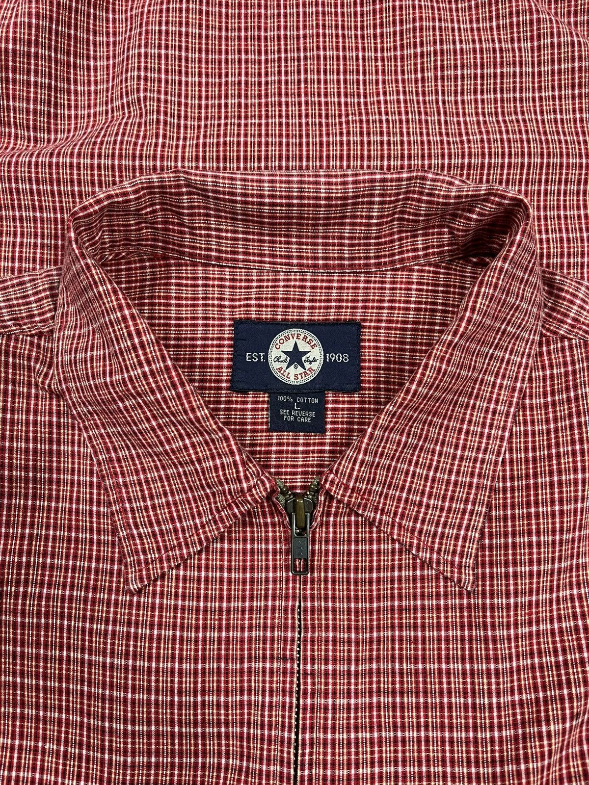 Converse Vtg Converse Plaid Overshirt Zip Up Size US M / EU 48-50 / 2 - 7 Thumbnail