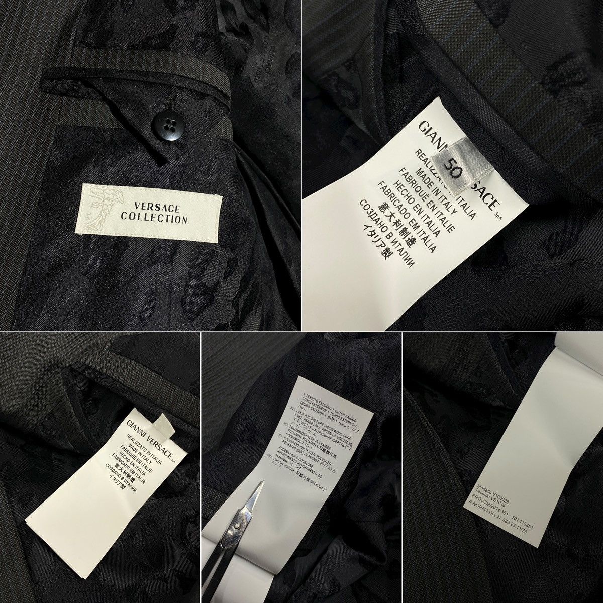 Versace Versace Collection Pinstripe Wool Blend Men’s Premium Suit Size 50R - 25 Thumbnail