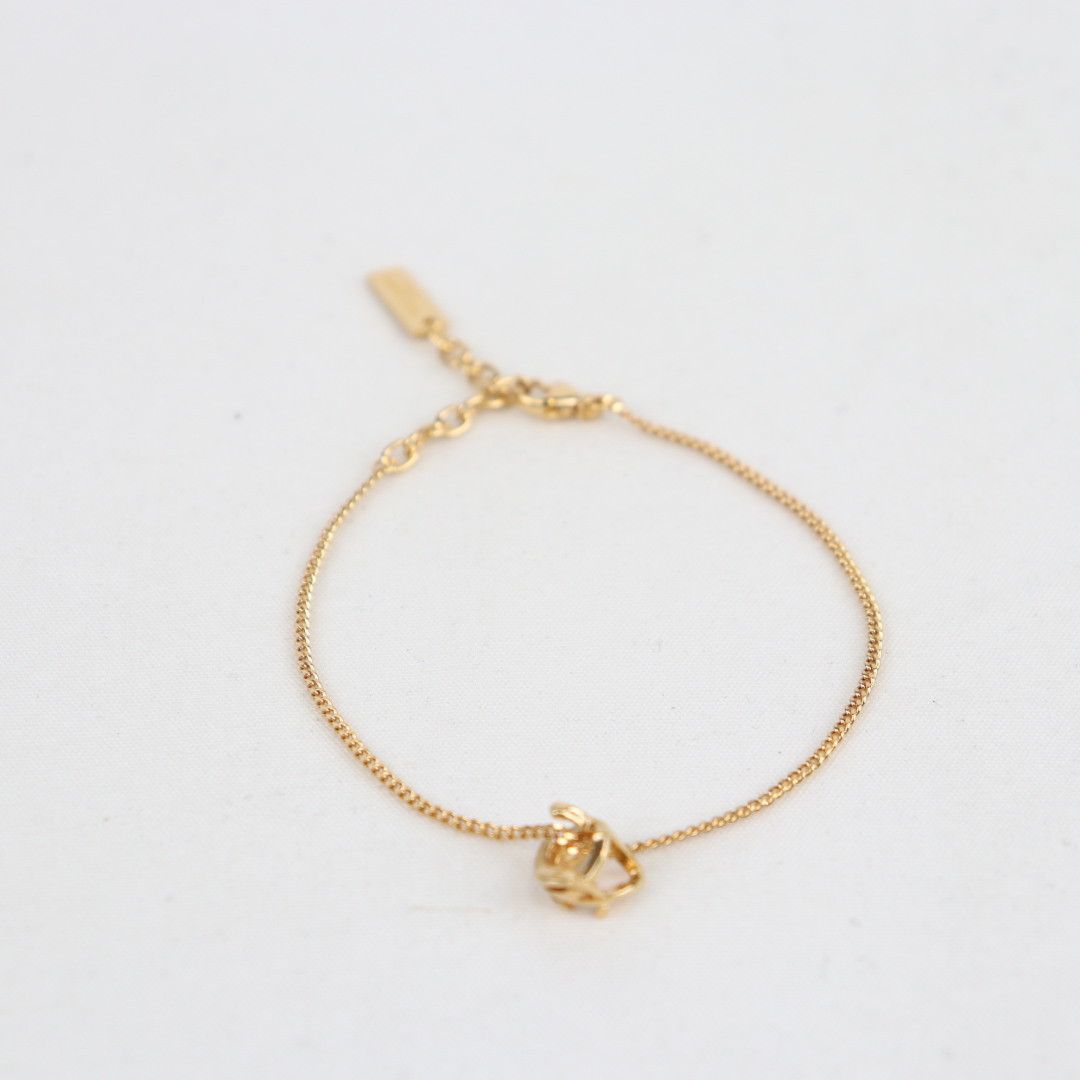 Saint Laurent Paris o1rshd1 Size: S / Bracelet YSL Twist Brass Metal in Golden Size ONE SIZE - 1 Thumbnail