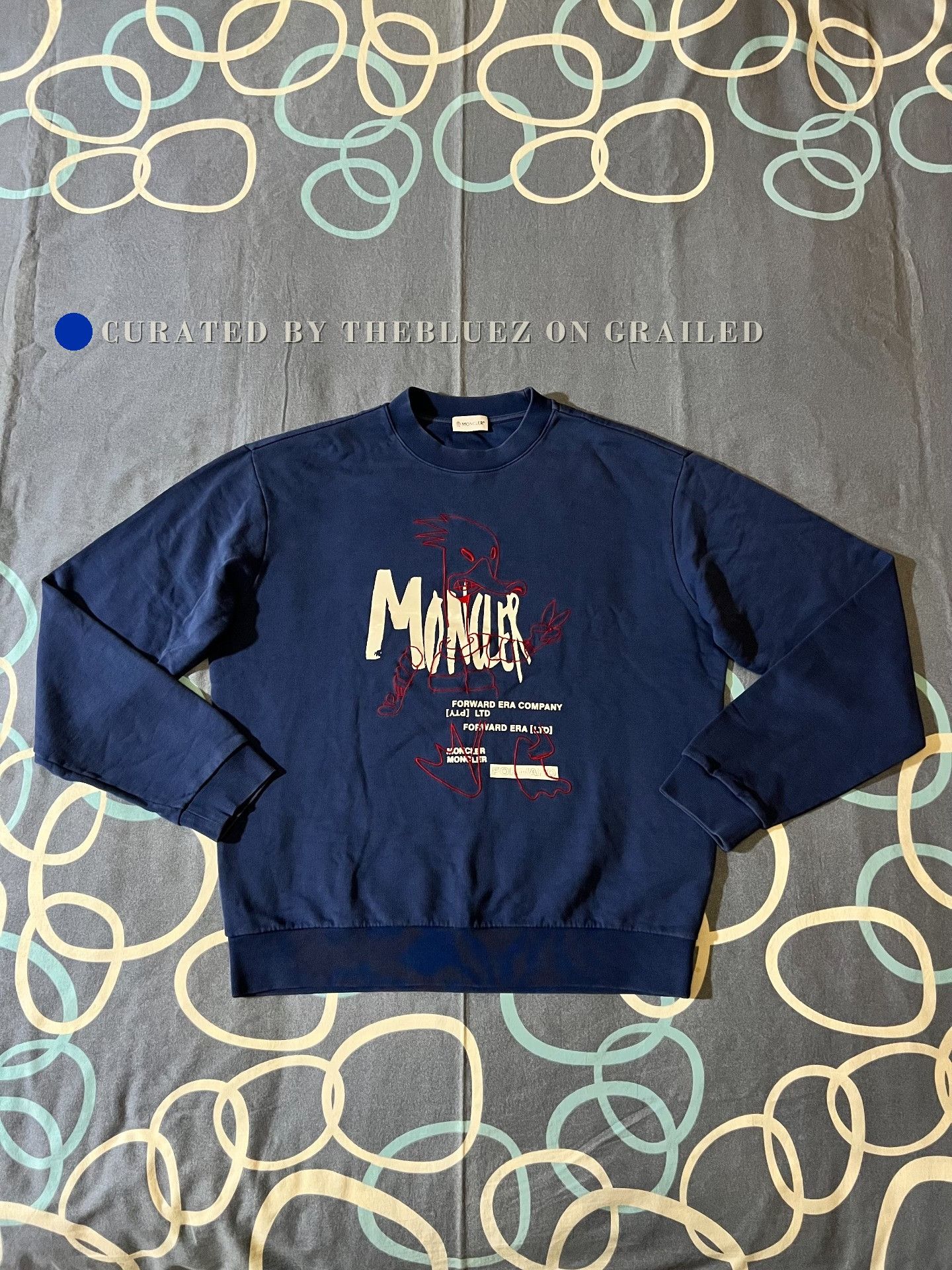 Moncler Moncler Embroidered Graffiti Slogan Sweatshirt Size US M / EU 48-50 / 2 - 1 Thumbnail
