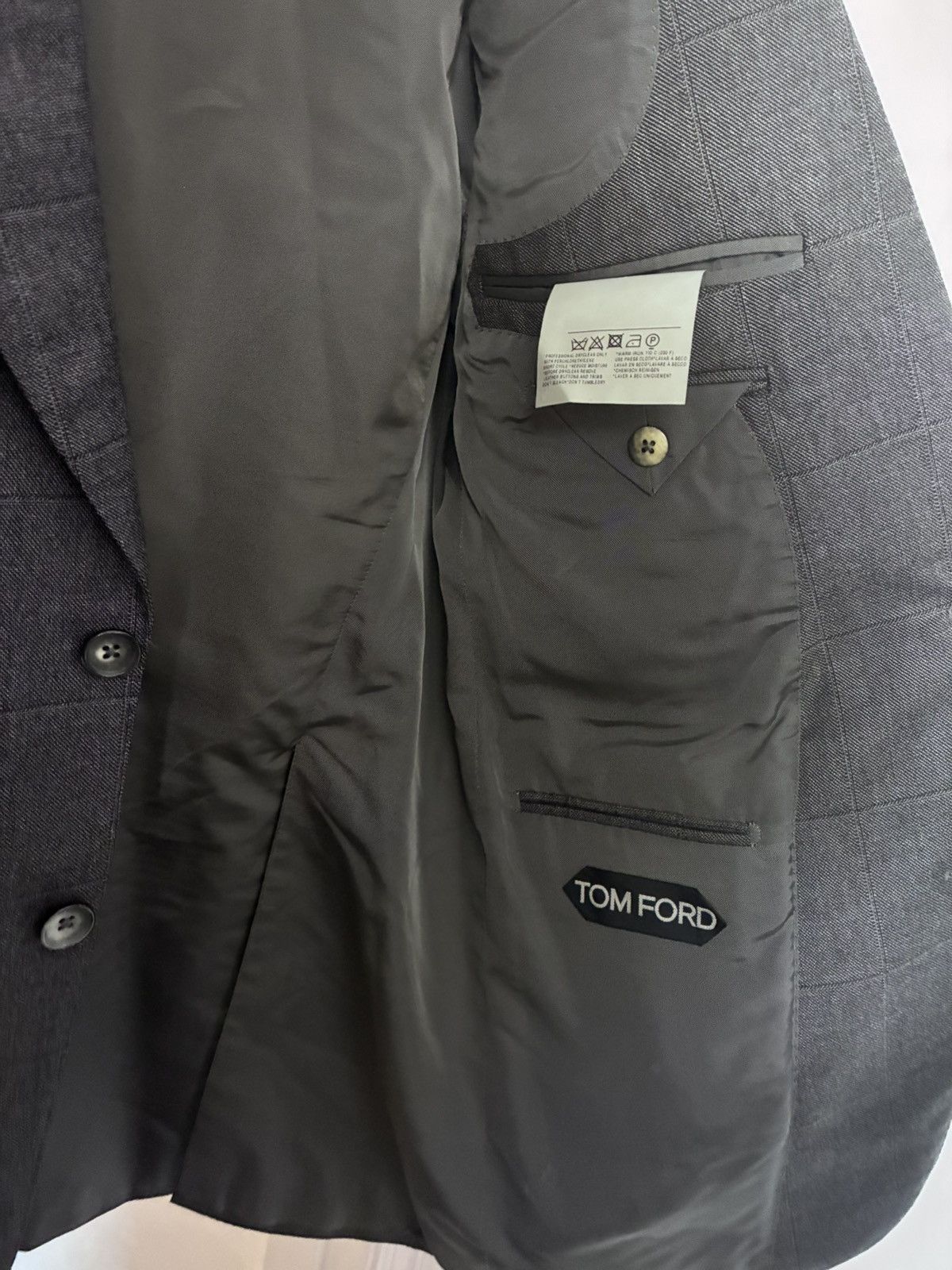 Tom Ford Tom ford grey check base a cashmere suit uk 40 it 50 Size 40R - 3 Thumbnail