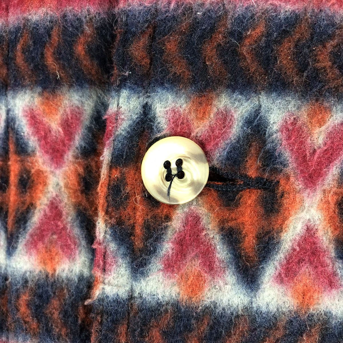 Japanese Brand Vintage 90's Navajo Fleece Chore Jacket by GQ Ford Size US XL / EU 56 / 4 - 11 Thumbnail