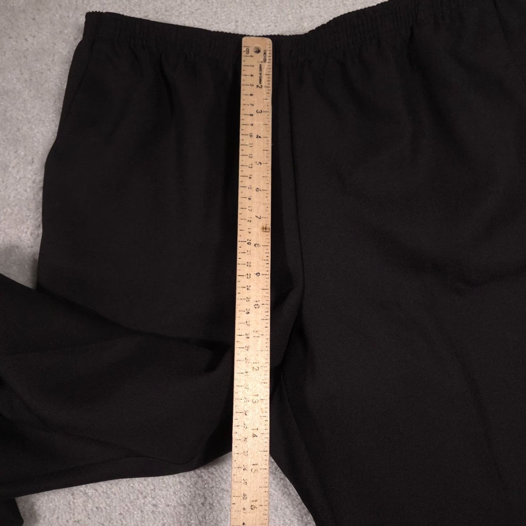 Vintage Alfred Dunner Dress Womens 14P Black Pants Stretch Pull Straight Leg Career Size 36" / US 14 / IT 50 - 7 Thumbnail