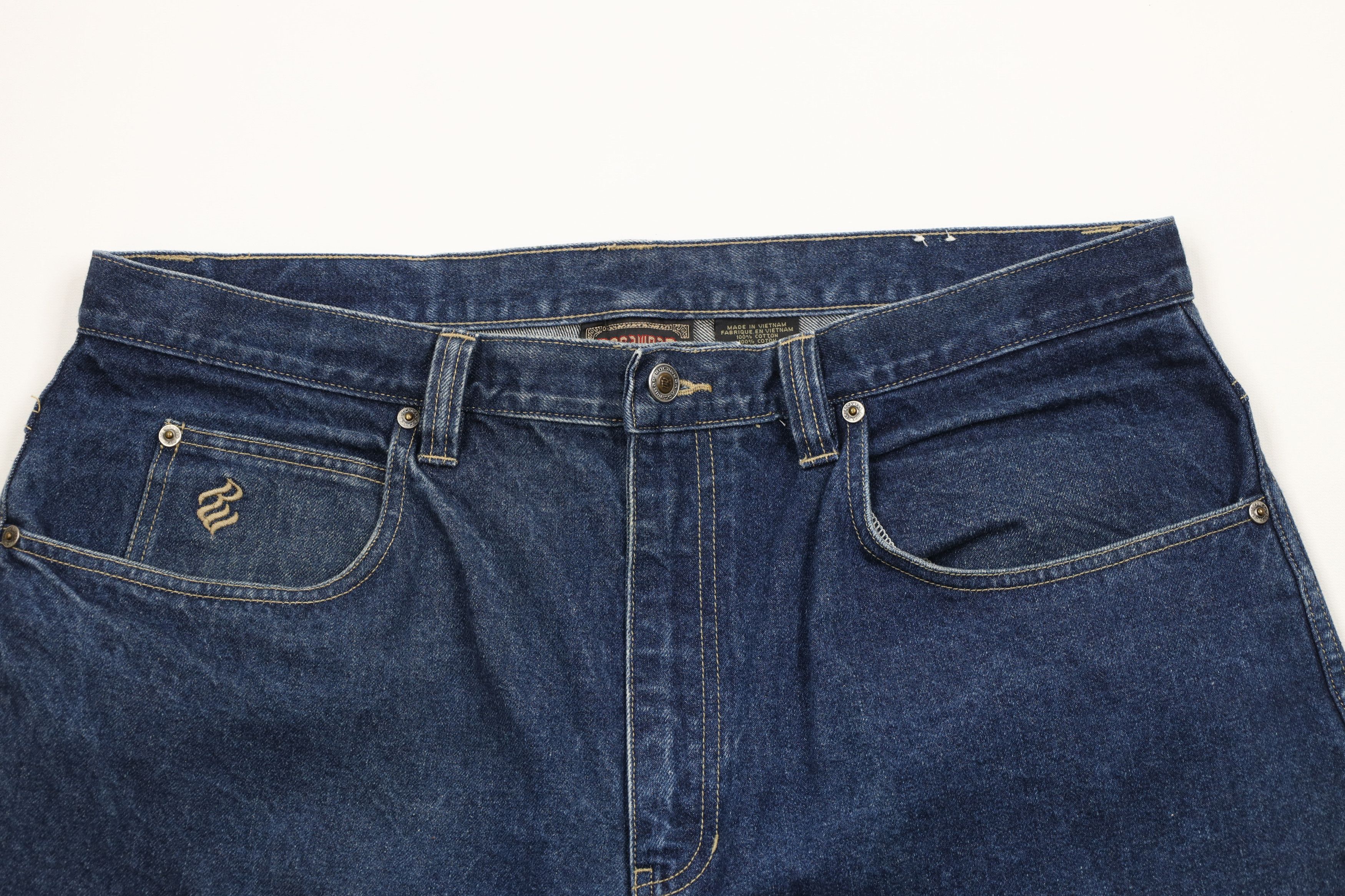 Rocawear × Vintage Vintage 90s Y2K Rocawear Spell Baggy Denim Jean Shorts Jorts Size US 38 / EU 54 - 2 Thumbnail