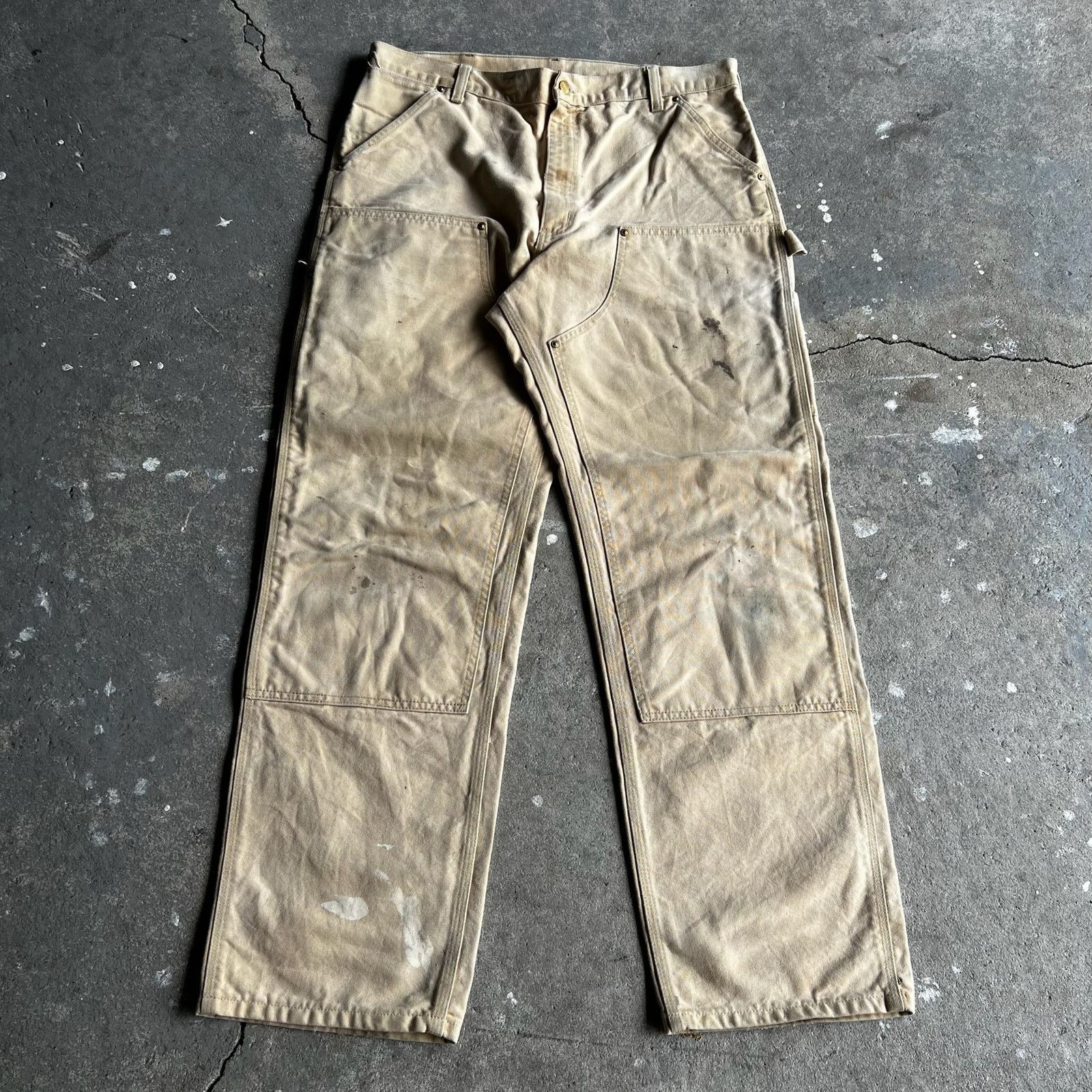 Carhartt × Vintage Carhartt brown double knee work wear carpenter pants Size US 35 - 1 Thumbnail