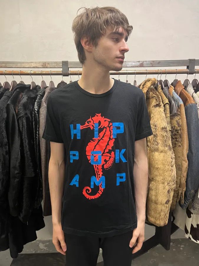 Marithe + Francois Girbaud 2000s Marithé + François Girbaud Black Hippocamp Tee-Shirt Size US M / EU 48-50 / 2 - 2 Thumbnail