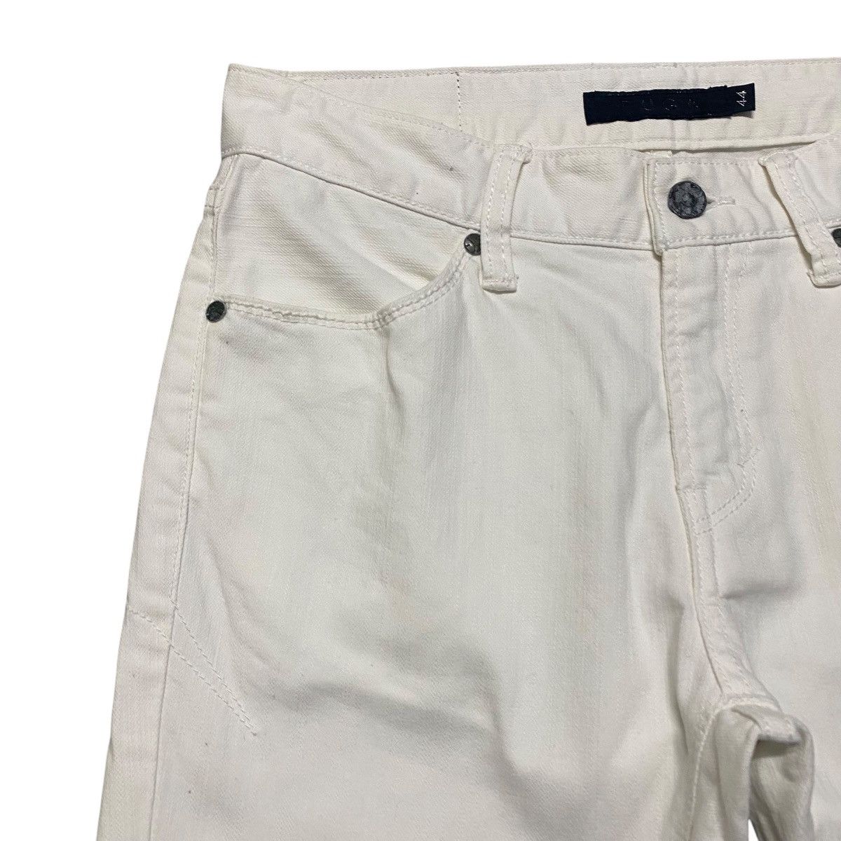 GOSTAR DE FUGA FUGA JAPAN White Denim Low Flare Jeans Size US 30 / EU 46 - 4 Thumbnail