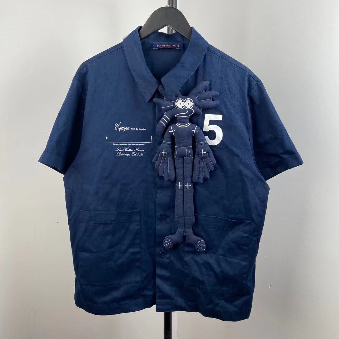 Louis Vuitton Louis Vuitton LV Navy Blue Doll Short Sleeve Shirt Nextarro Size US M / EU 48-50 / 2 - 1 Thumbnail