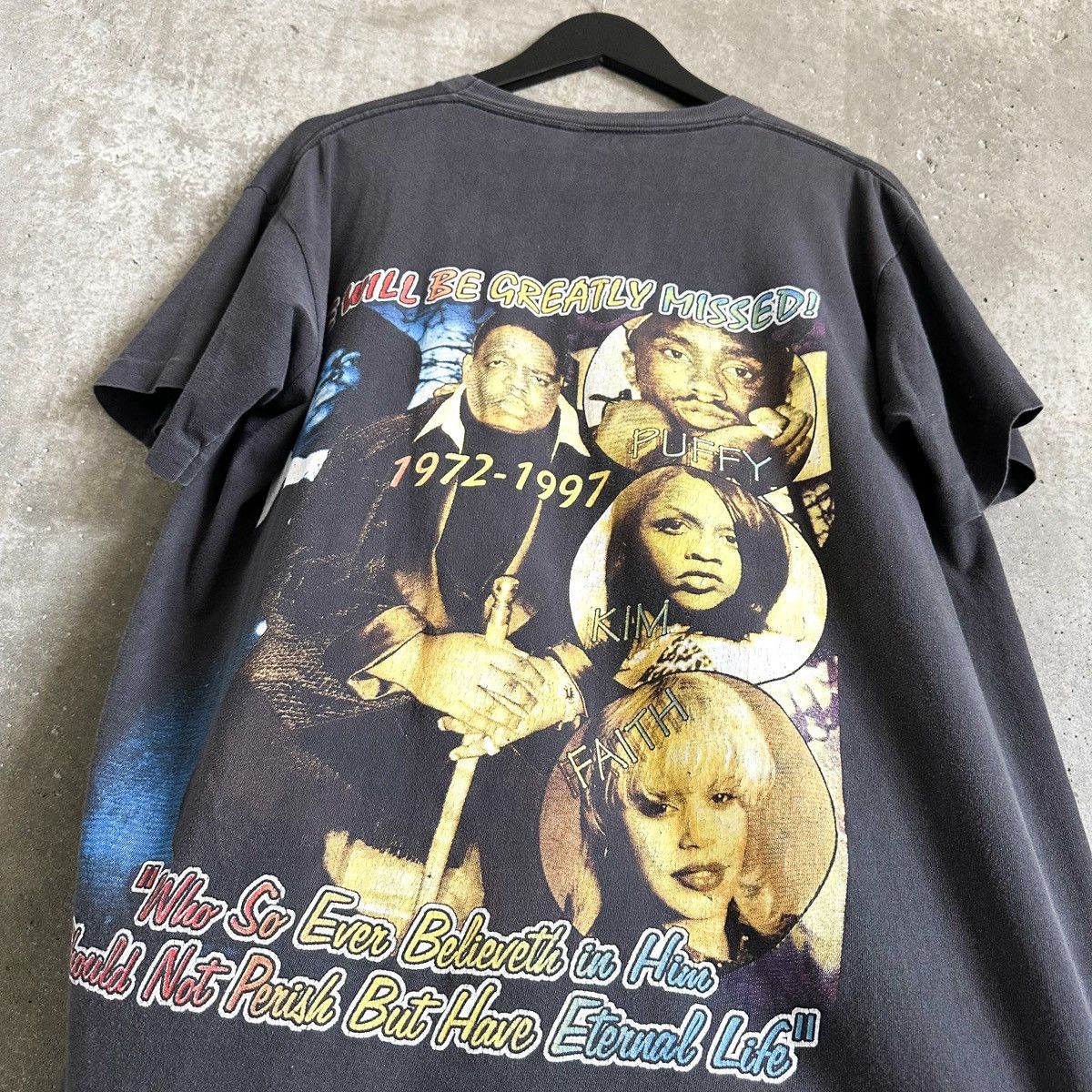 Rap Tees 90’s FADED Biggie Smalls "Life After Death" T-Shirt Size US XL / EU 56 / 4 - 4 Thumbnail