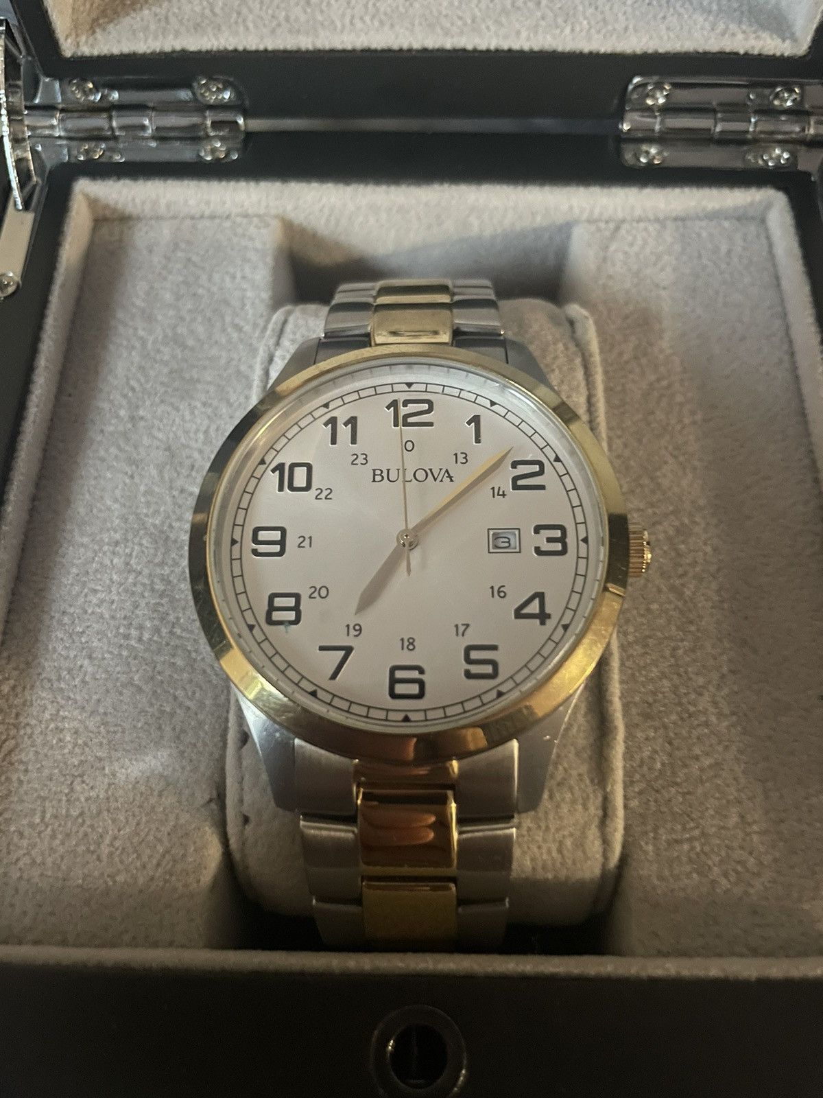 Bulova Bulova Watch 98B304 Mens Quartz 42mm Two-Tone Bracelet Watch Size 42 - 1 Thumbnail