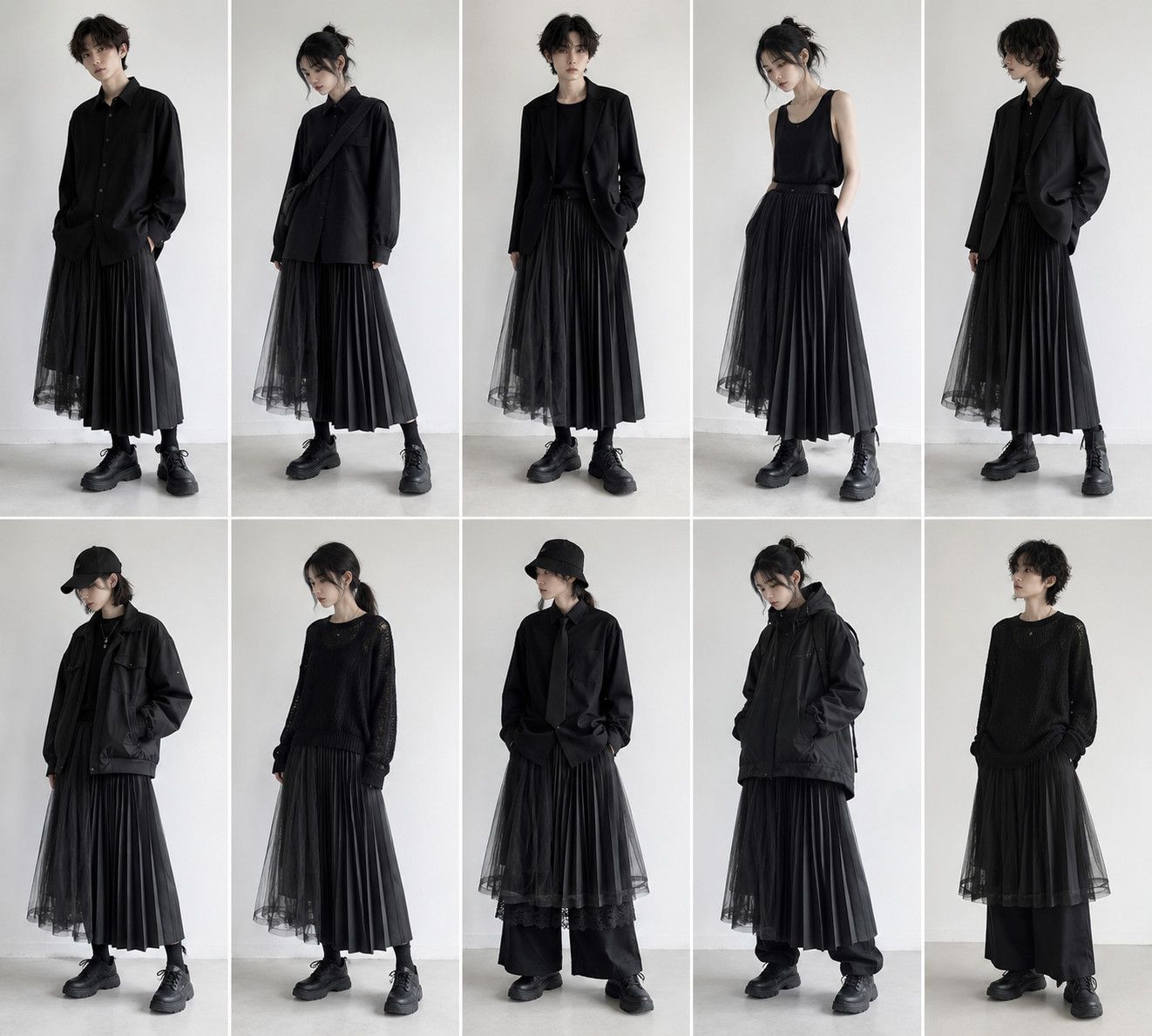 Comme des Garcons Comme des Garçons Noir Kei Ninomiya Sheer Tulle Pleat Skirt Size 25" / US 0 / IT 36 - 12 Thumbnail