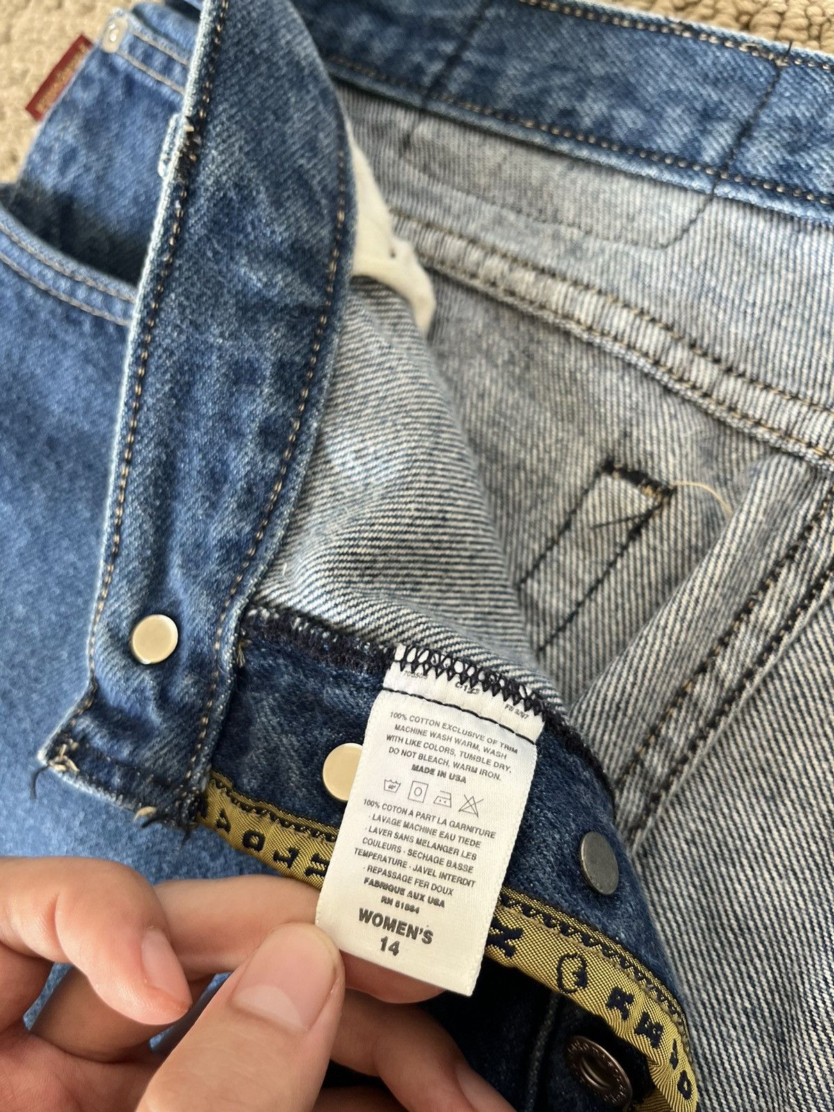 Patagonia × Vintage 90s Patagonia studded denim jeans Size US 34 / EU 50 - 8 Thumbnail