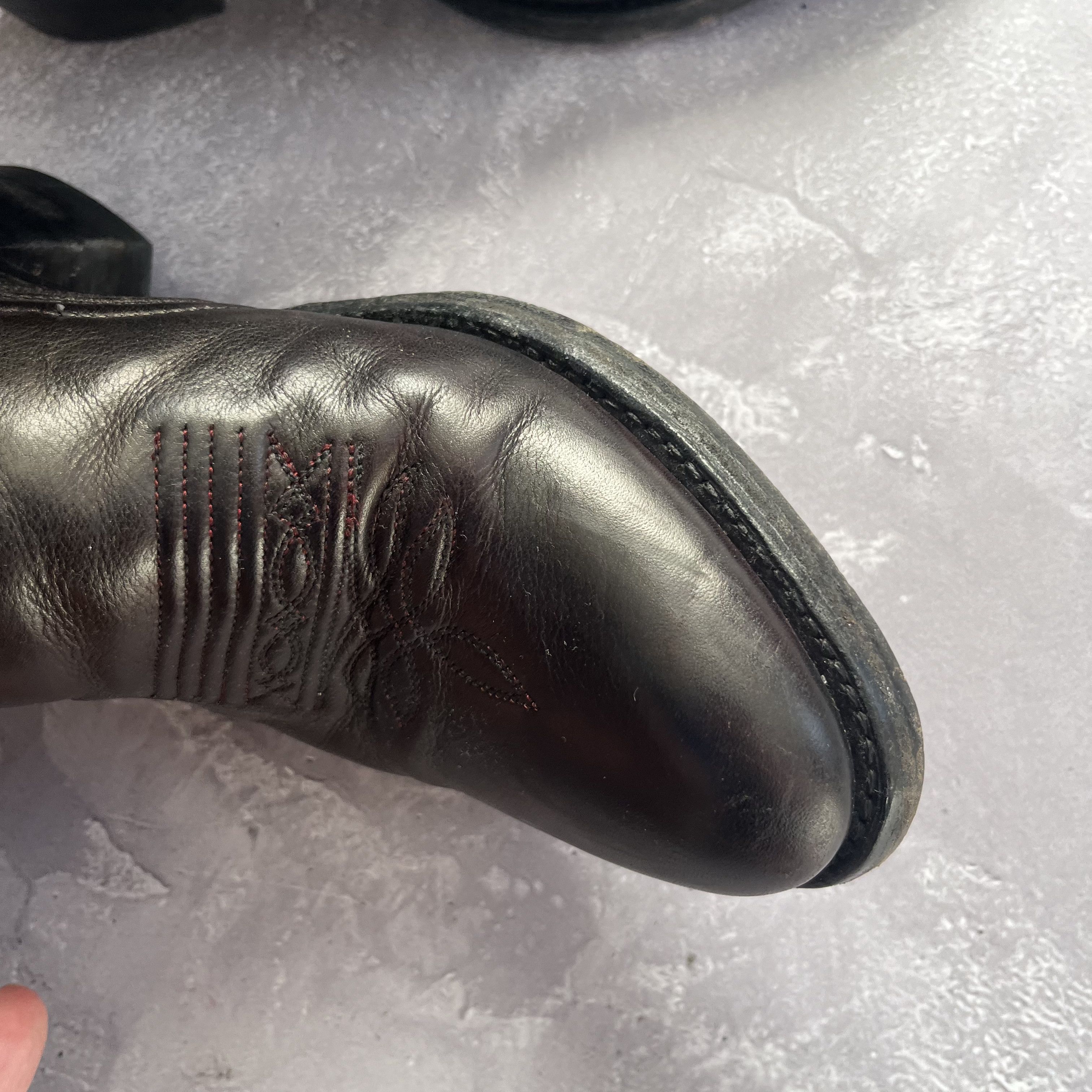 Sendra Sendra 2138 Black Leather Cowboy Boots Size US 7 Uk 5 EU 38 Size US 8 / IT 38 - 5 Thumbnail