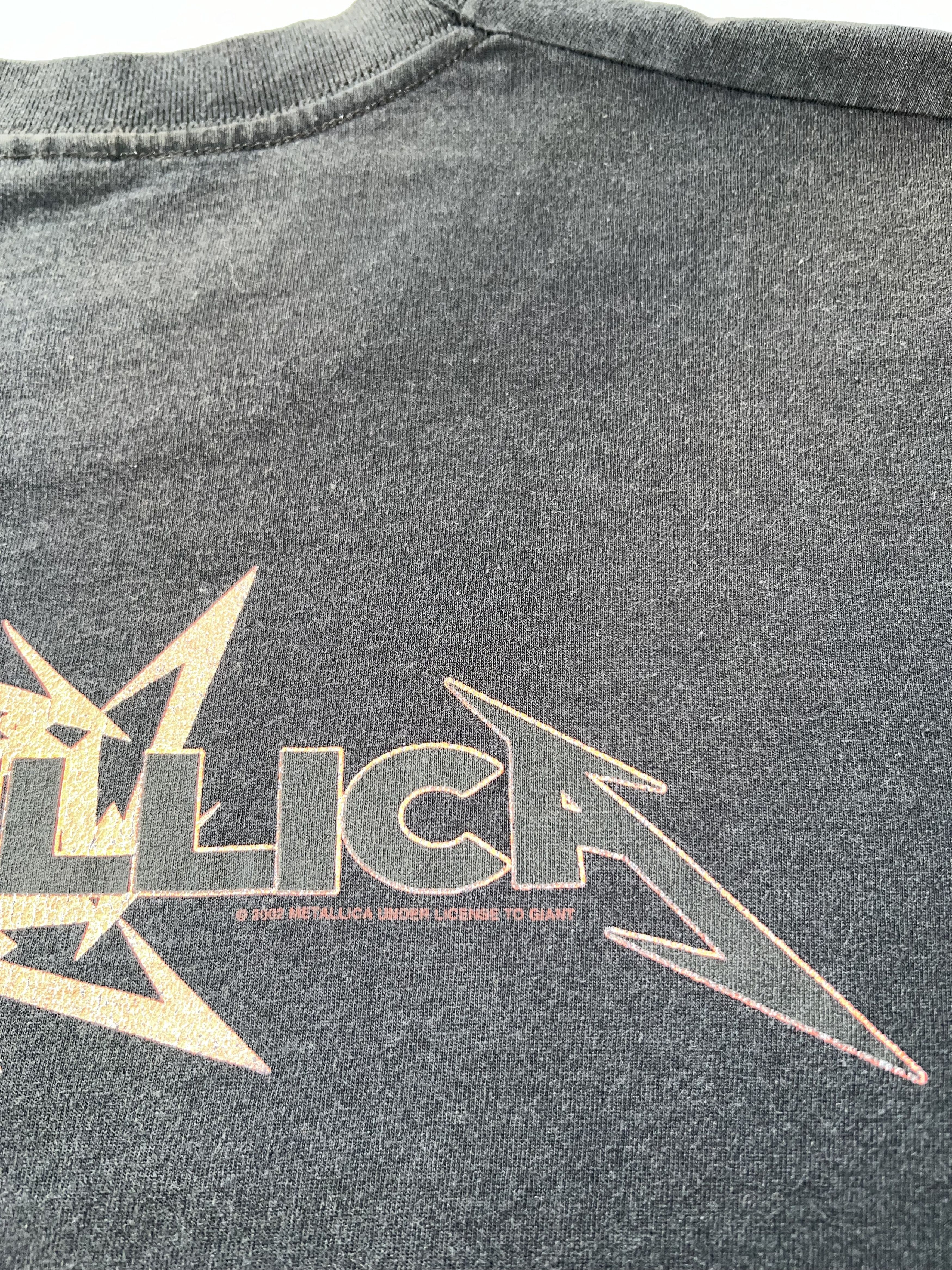 Band Tees Vintage 2002 Metallica Rock Band Faded Black T-shirt Size US L / EU 52-54 / 3 - 16 Thumbnail