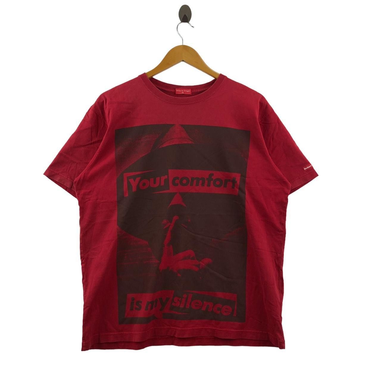 Barbara Kruger Vintage BARBARA KRUGER Your Comfort My Silence Art Tee Shirt Size US XL / EU 56 / 4 - 1 Thumbnail