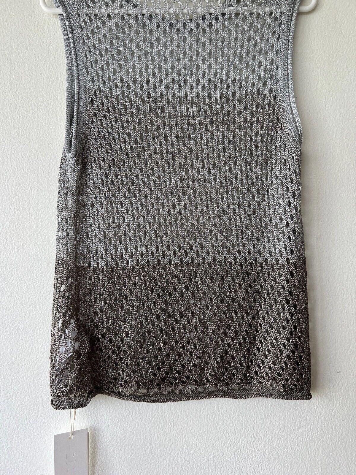 Dion Lee New dion lee top singlet tee metallic mesh tank silver large Size L / US 10 / IT 46 - 7 Thumbnail