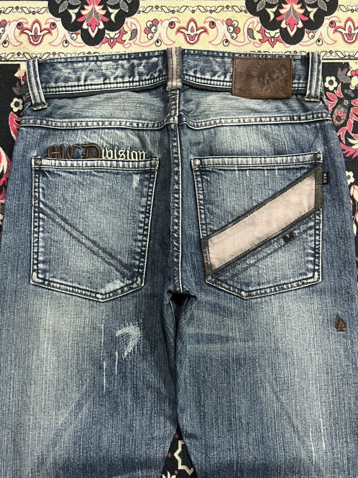 Japanese Brand Vintage Japanese Brand MCD Embroidered Slogan Sashiko Jeans Size US 30 / EU 46 - 9 Thumbnail