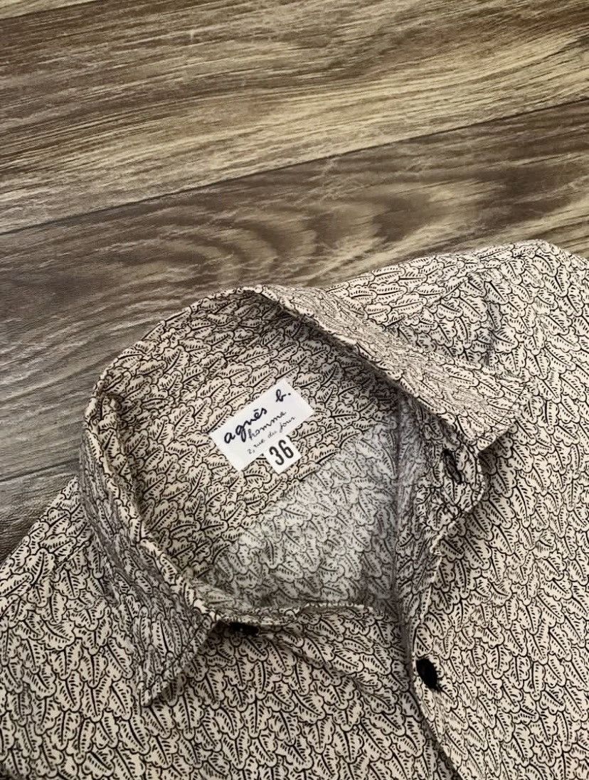 agnes b. Mens Shirt AGNES B. Cotton Paisley Long Sleeve Size US XL / EU 56 / 4 - 4 Thumbnail