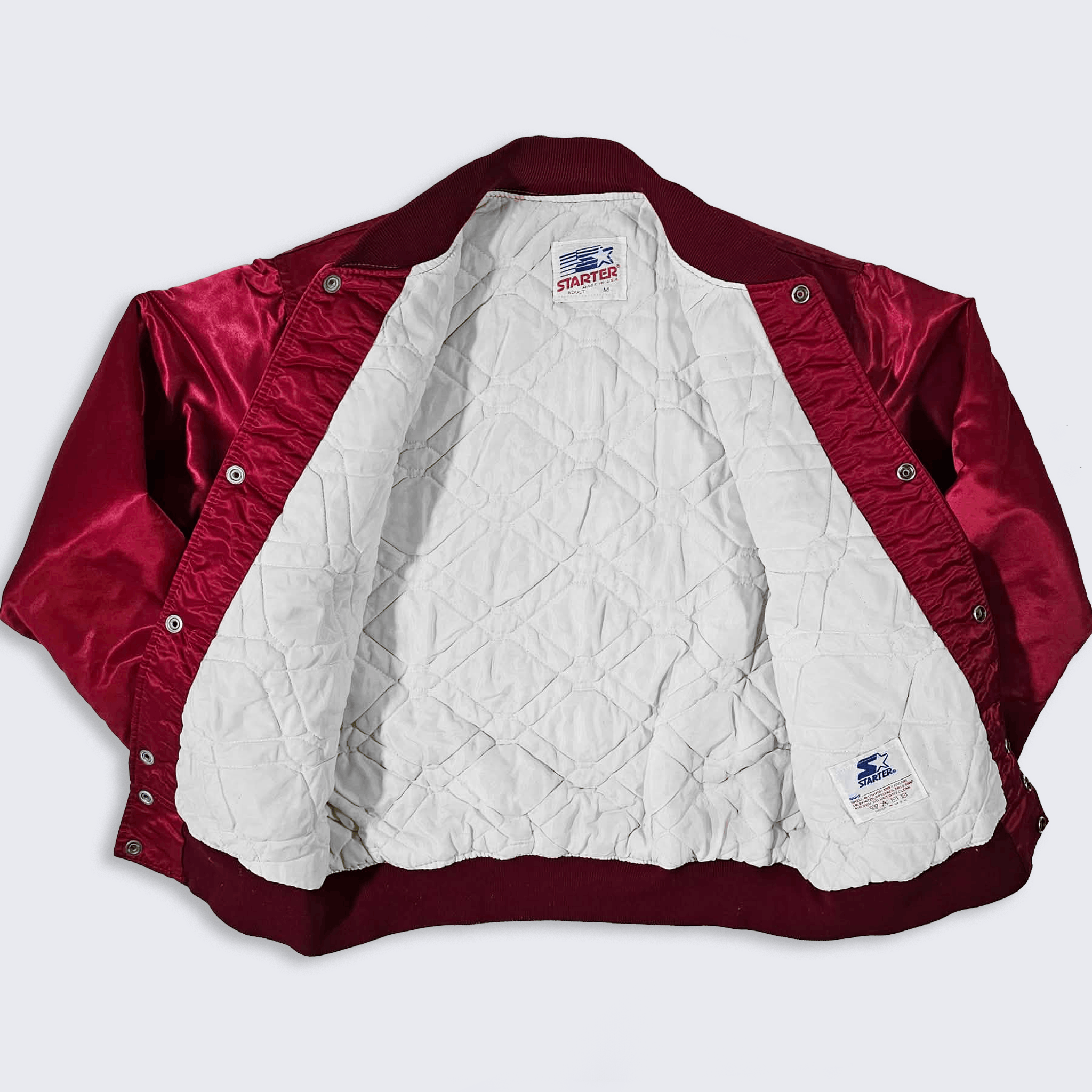 Starter Oklahoma Sooners Vintage 80s Satin Bomber Jacket Coat Size US M / EU 48-50 / 2 - 3 Thumbnail