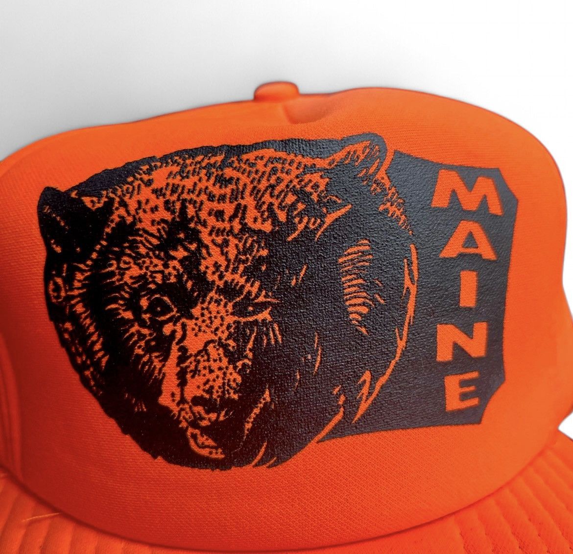 Other 1990 Orange and black hunting SnapBack Maine trucker Cap Size ONE SIZE - 3 Thumbnail