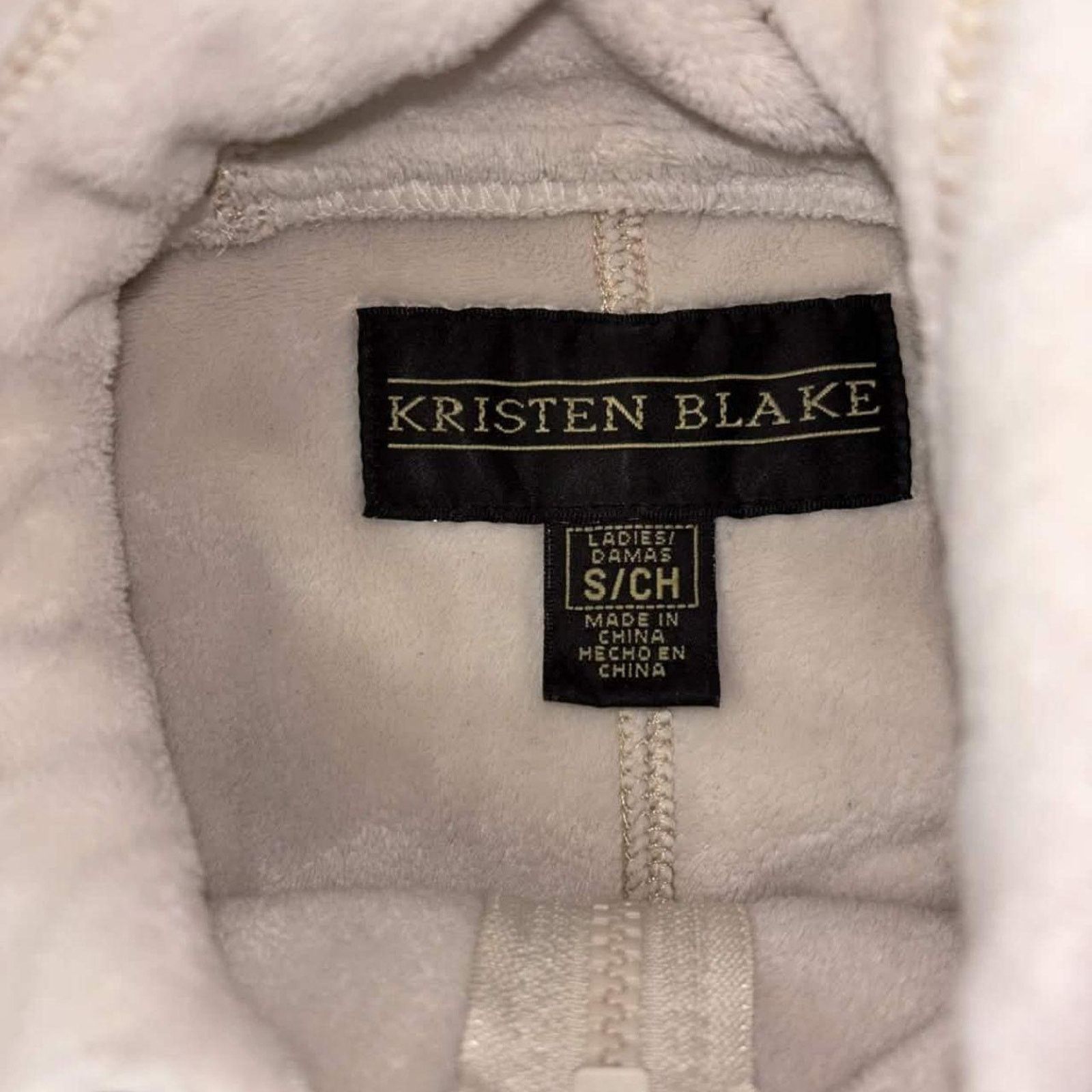 Vintage Y2K Kristen Blake Fleece Velour Zip Up Sweater Size S / US 4 / IT 40 - 2 Thumbnail