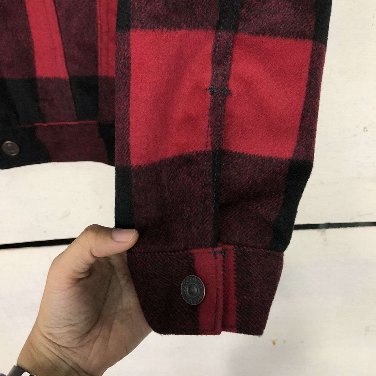 Levi's 🔥VINTAGE CHORE WOOL JACKET BLANKET LEVI’S TARTAN DESIGN Size US M / EU 48-50 / 2 - 18 Thumbnail