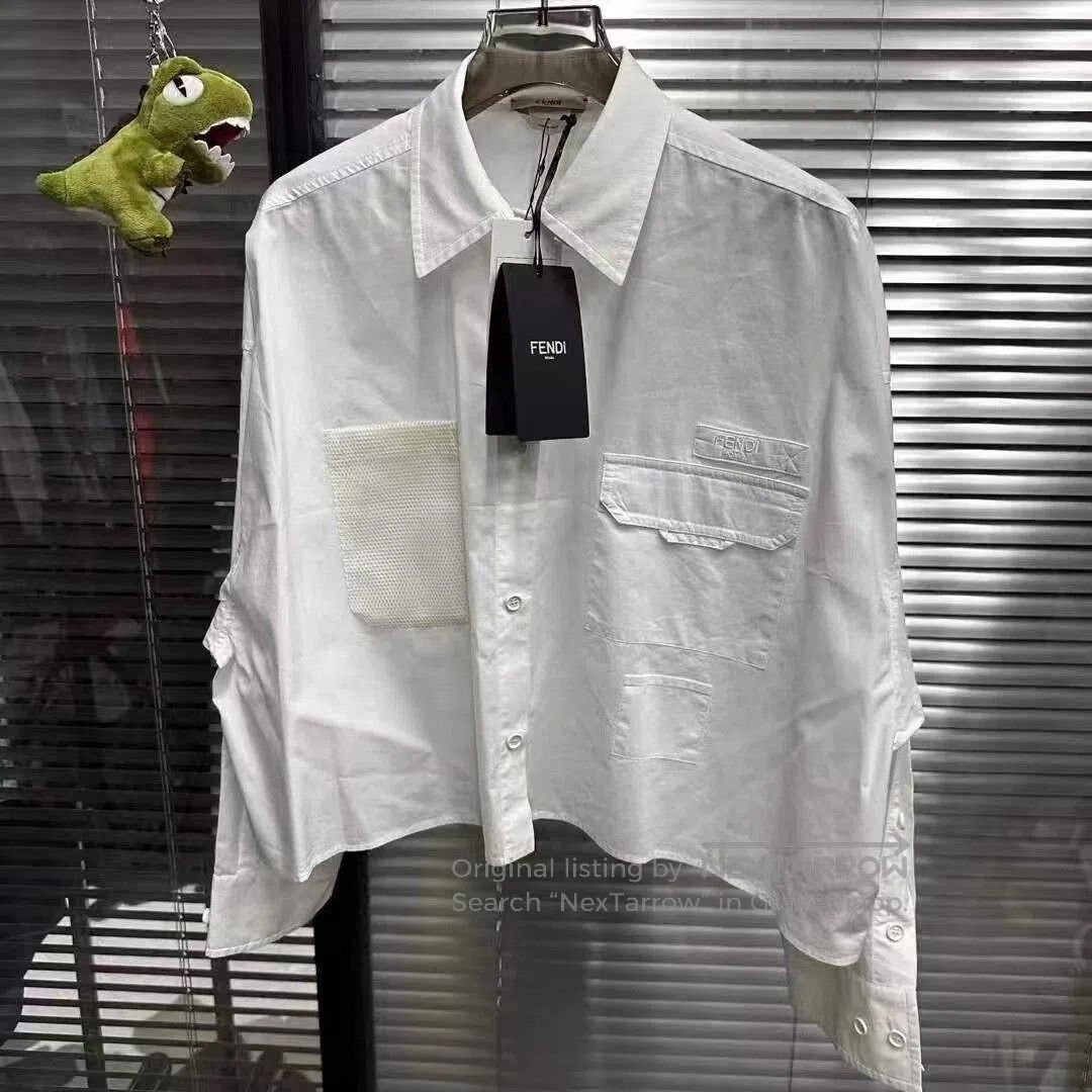Fendi Spliced Small Logo Shirt.