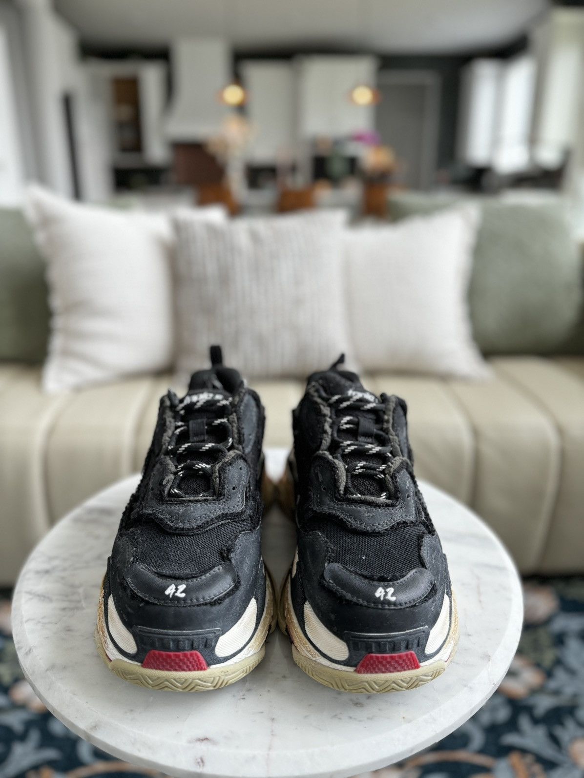 Balenciaga Balenciaga Triple S “Distressed Black” Size 42 US