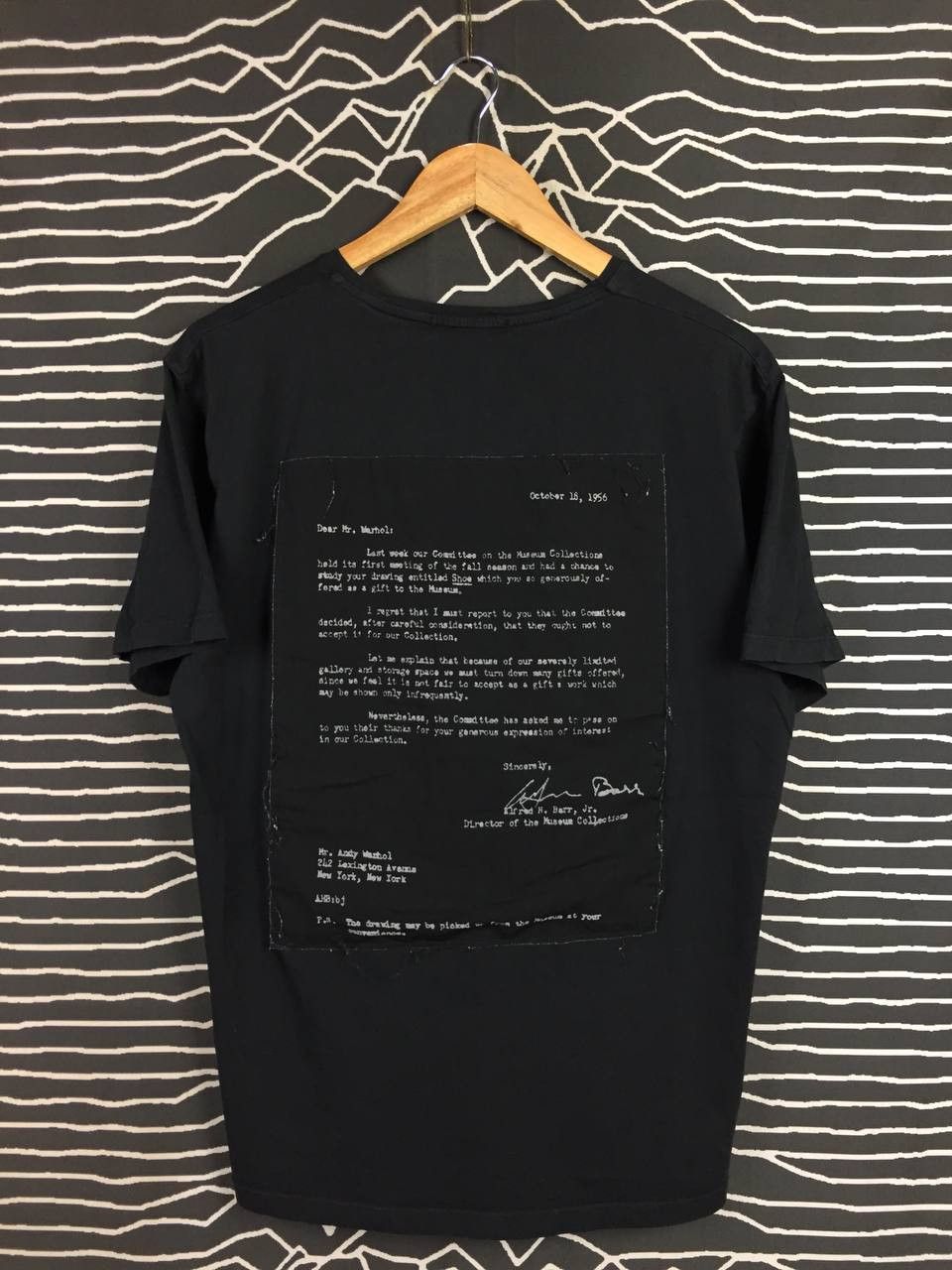 Vintage Gianni Lupo Outcome Andy Warhol MoMA Rejection Letter Tee Size US L / EU 52-54 / 3 - 1 Thumbnail