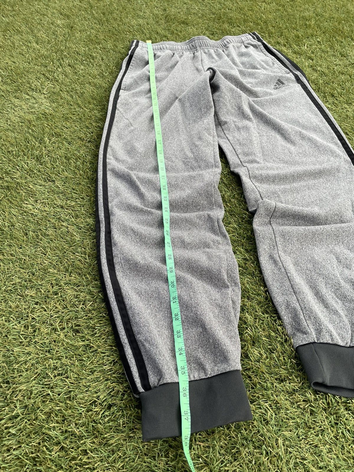 Adidas ADIDAS Womens Tracksuit Joggers us medium Grey Cotton Size 22" - 3 Thumbnail