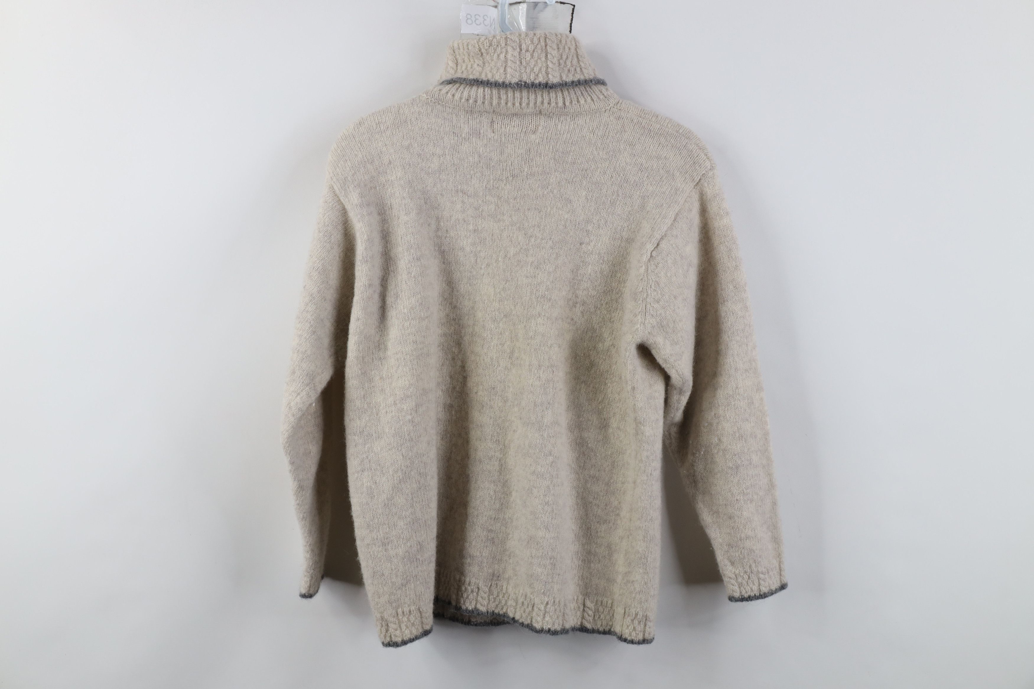 Woolrich Woolen Mills Vintage 90s Woolrich Wool Knit Turtleneck Sweater Oatmeal Size S / US 4 / IT 40 - 9 Thumbnail