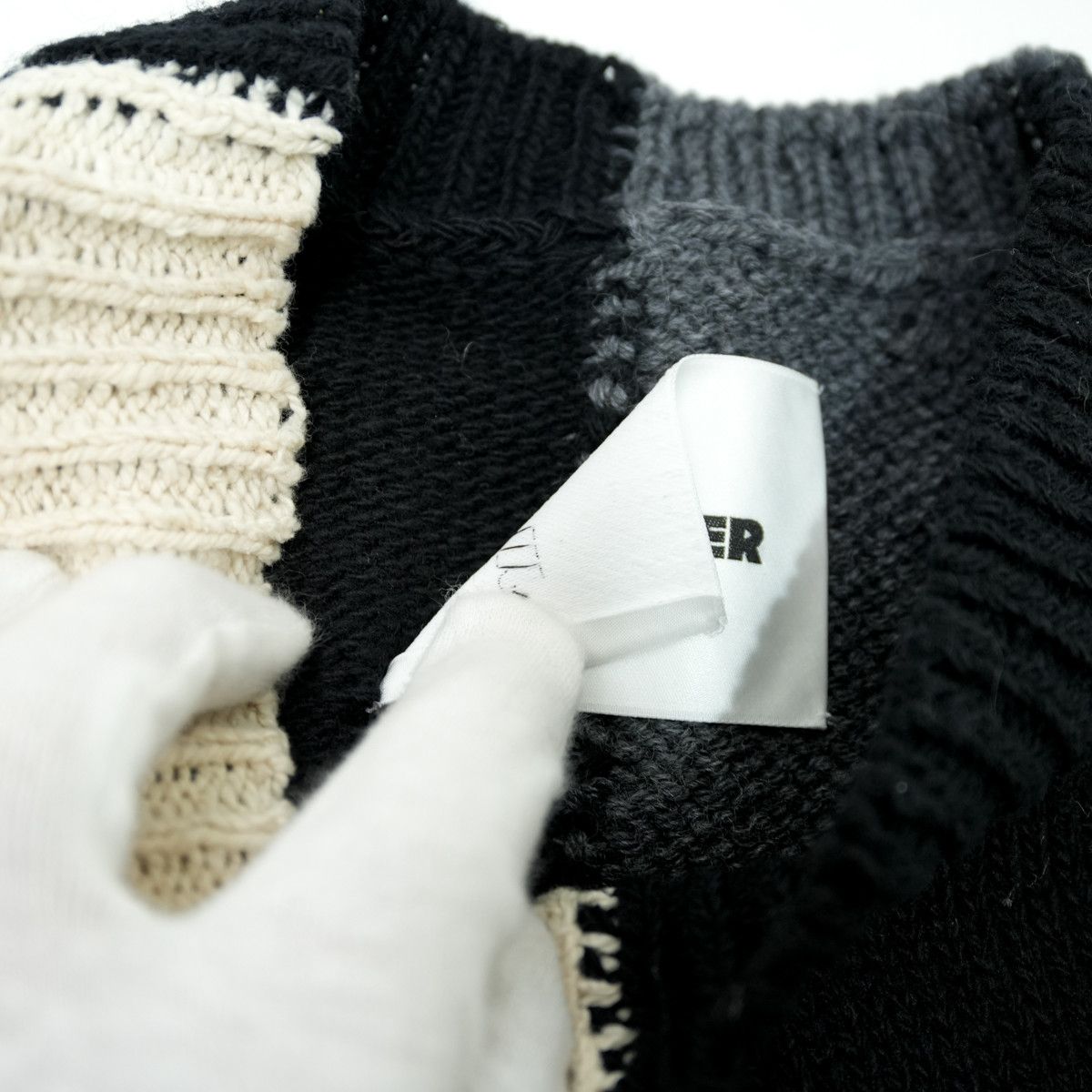 Jil Sander JIL SANDER COLER-BLOCK INTARSIA-KNIT SWEATER IN MARTICOLOR Size US M / EU 48-50 / 2 - 4 Thumbnail