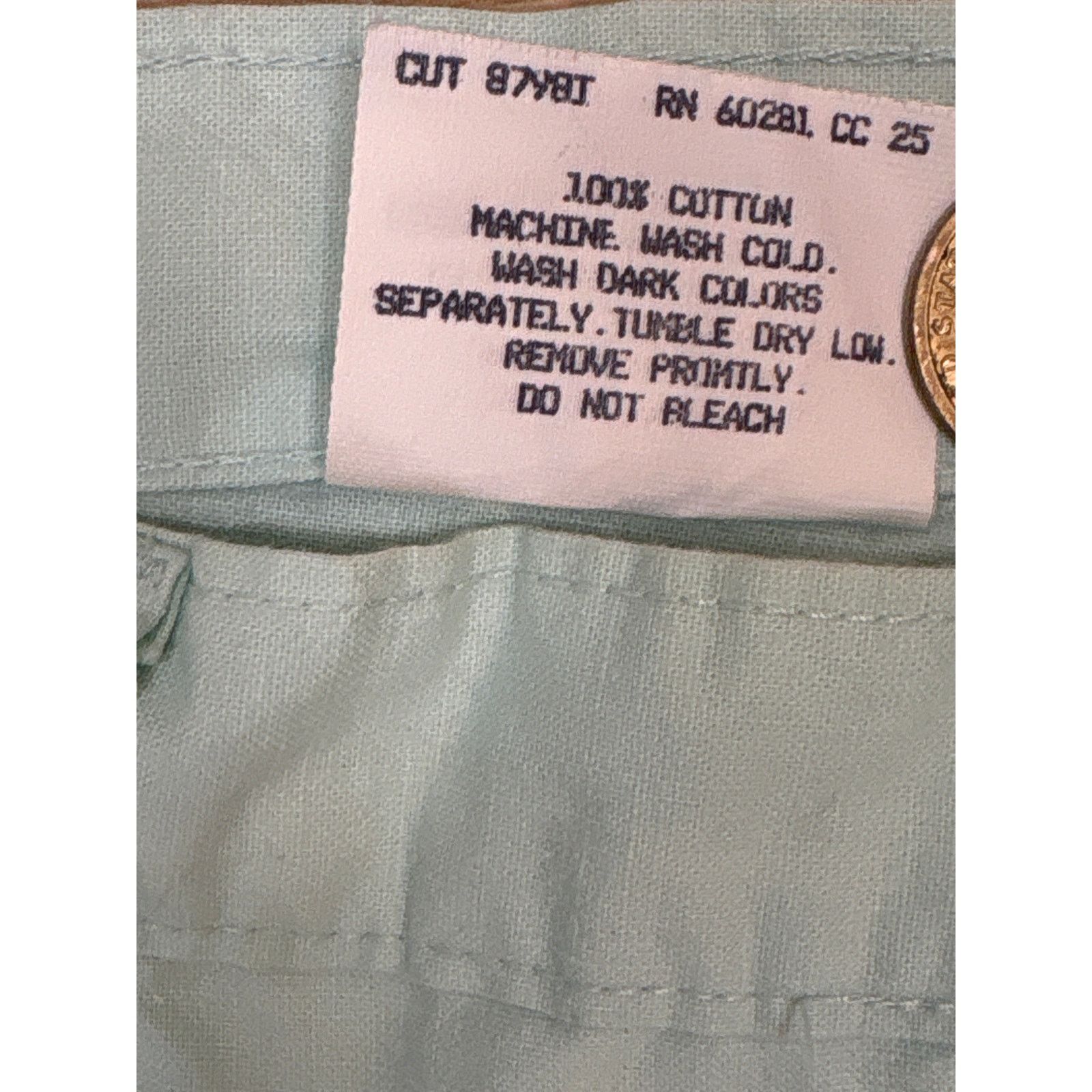 Cherokee Vtg 70s Cherokee high waist pants FW0201 aqua 12 mint Size 34" / US 12 / IT 48 - 4 Thumbnail