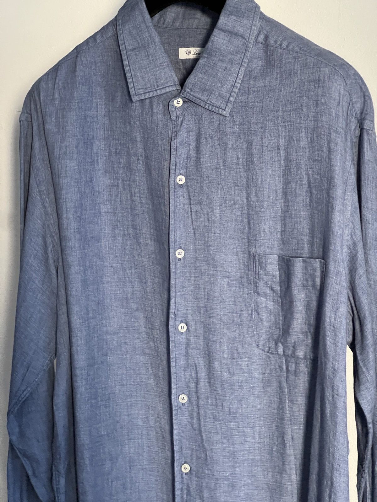 Loro Piana Loro Piana linen chambray shirt Size US XXL / EU 58 / 5 - 2 Thumbnail