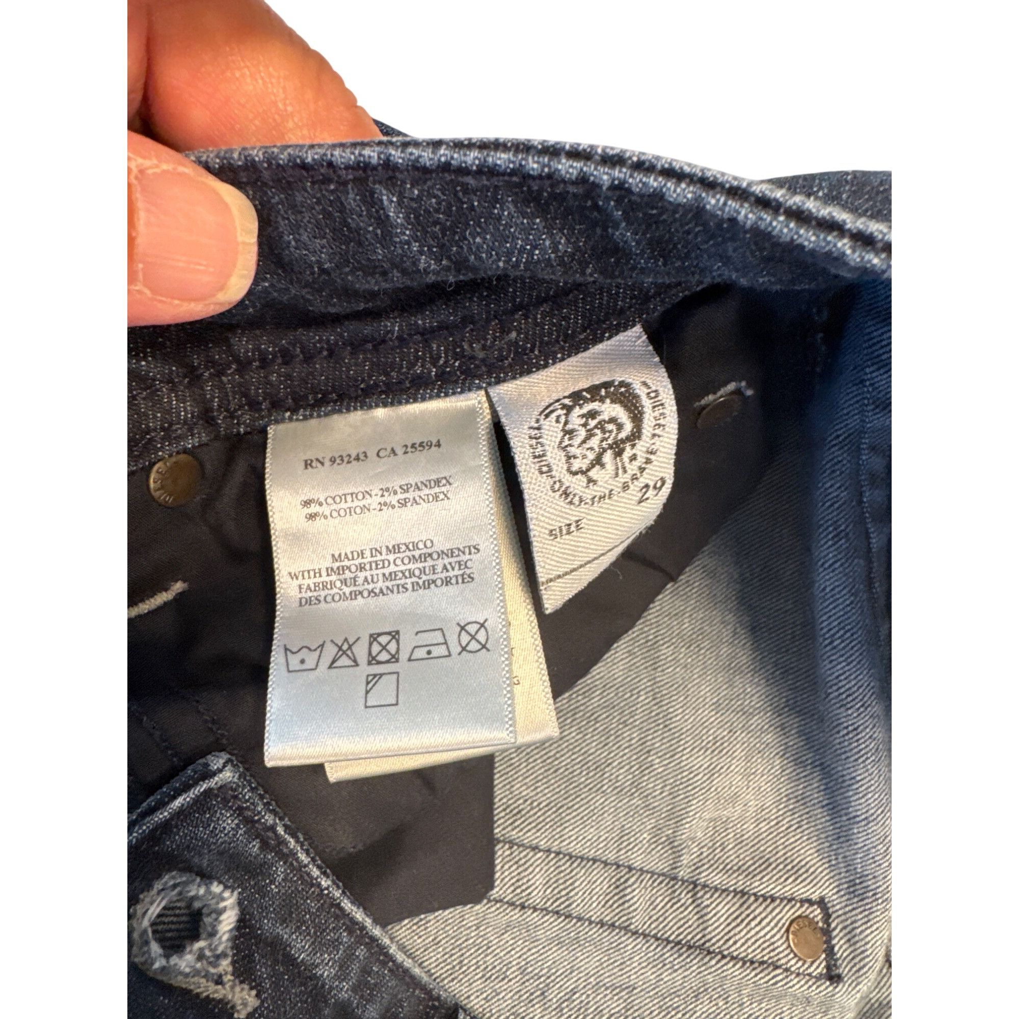 Diesel Diesel Krayver Mens Blue Denim Jeans Size 29x32 SKU 7002 Size US 29 - 4 Thumbnail